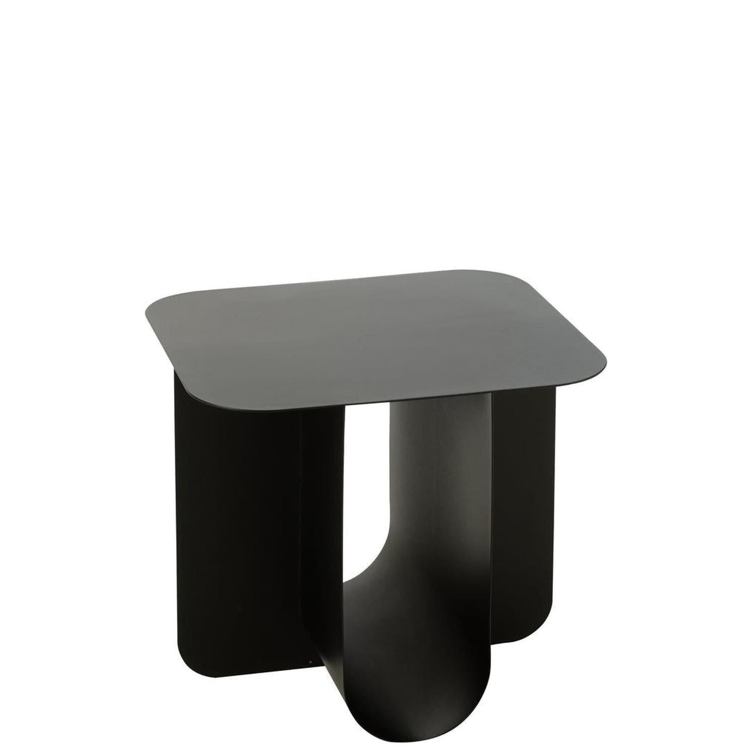Beistelltisch Quadrat aus Metall - Schwarz-Beistelltisch-J-Line-le canapé