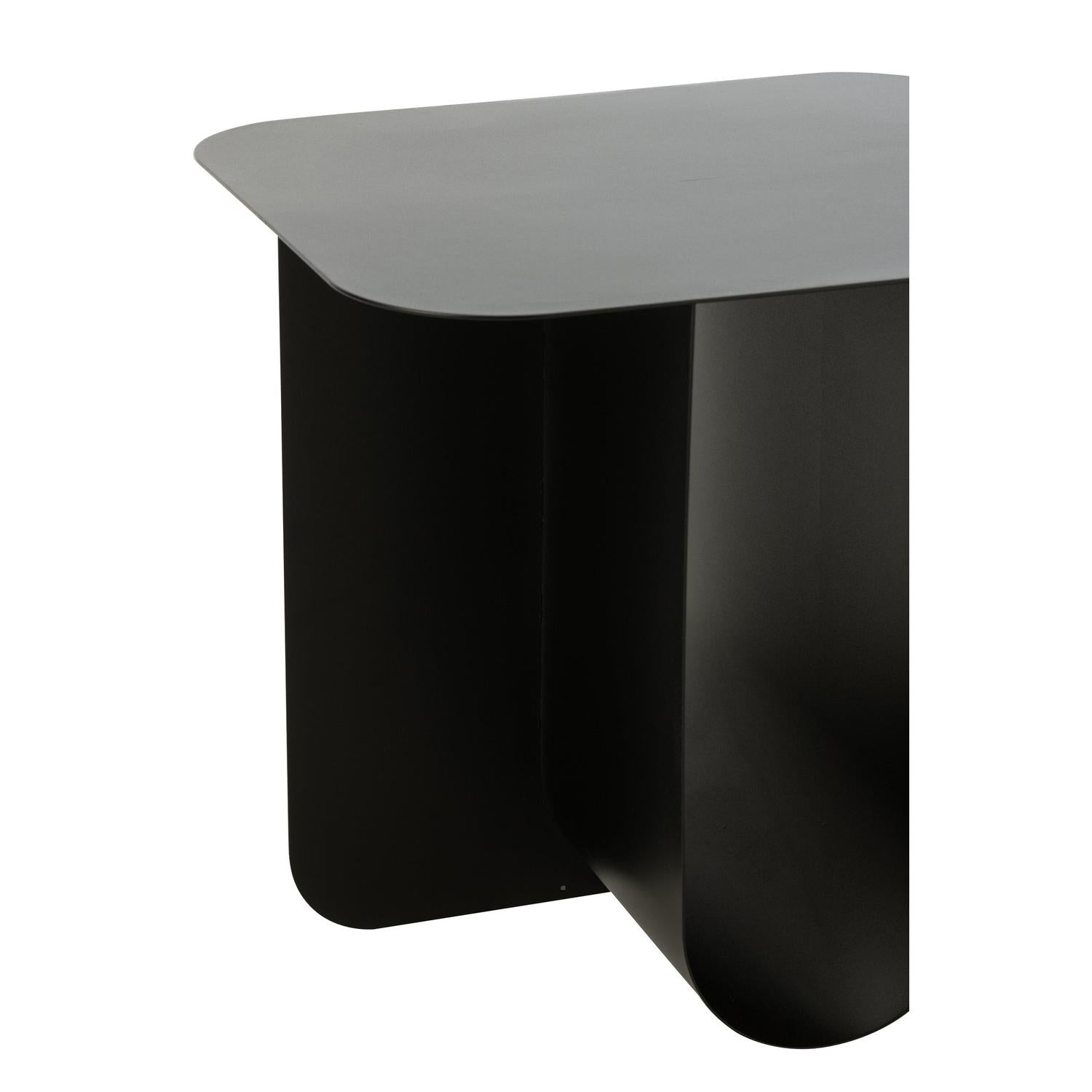 Beistelltisch Quadrat aus Metall - Schwarz-Beistelltische-J-Line-le canapé