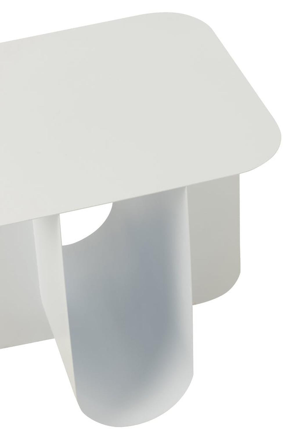 Beistelltisch Quadrat aus Metall - Weiß5400924513337Beistelltisch