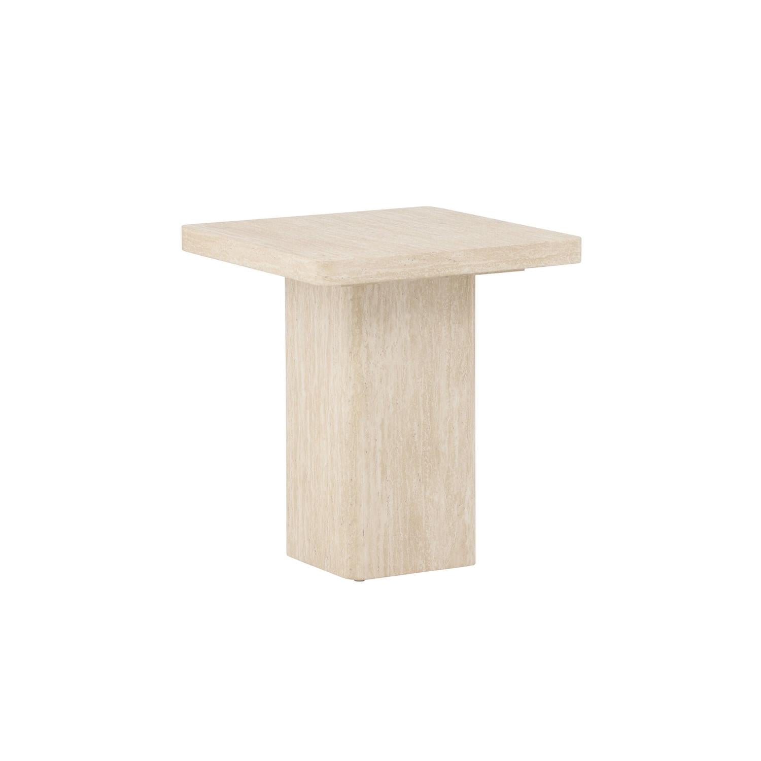 Beistelltisch Qvart Quadratisch 50*50cm - Beige-Beistelltisch-Venture Home-le canapé