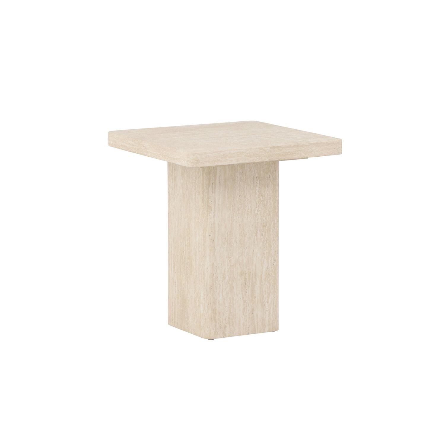 Beistelltisch Qvart Quadratisch 50*50cm - Beige-Beistelltisch-Venture Home-le canapé