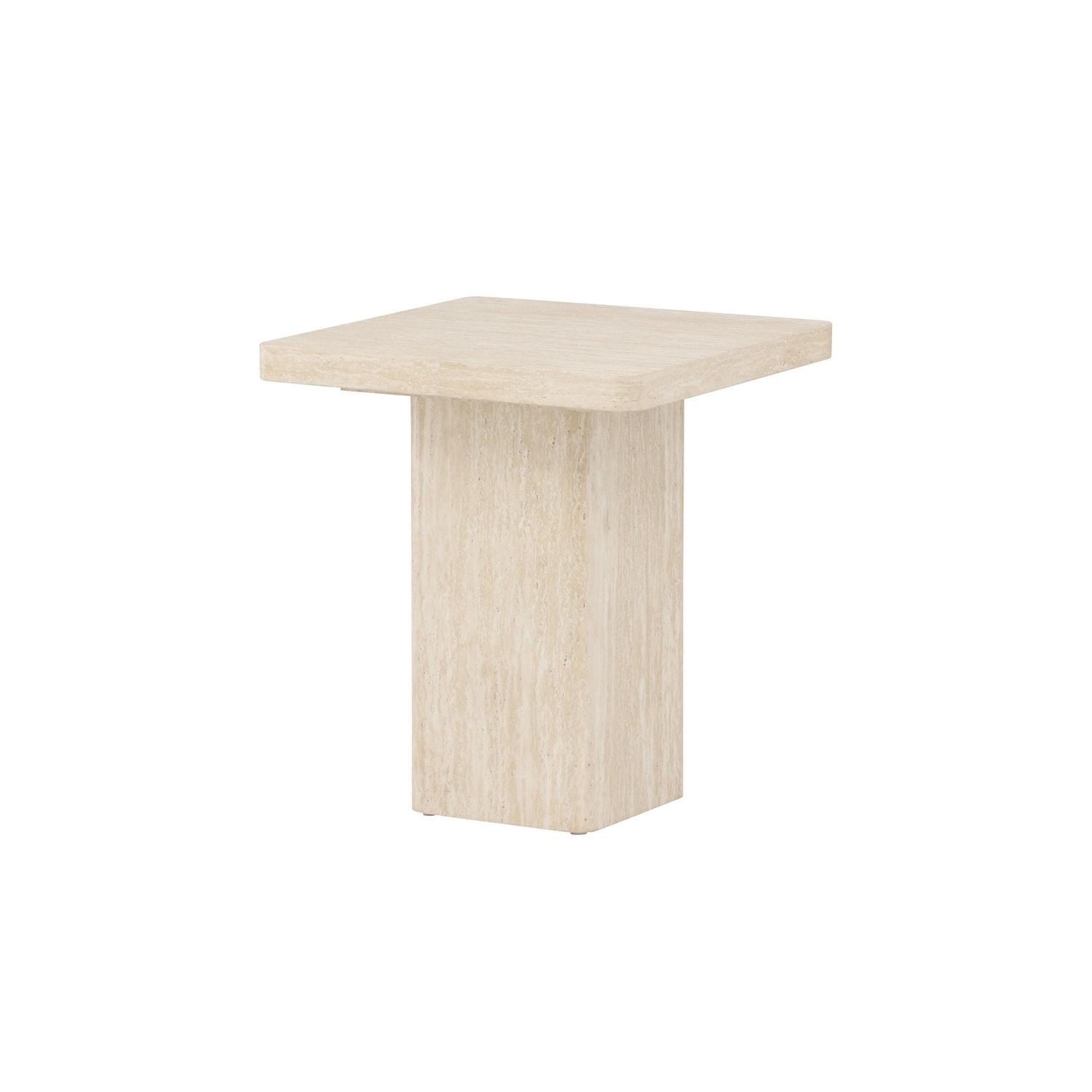 Beistelltisch Qvart Quadratisch 50*50cm - Beige-Beistelltisch-Venture Home-le canapé