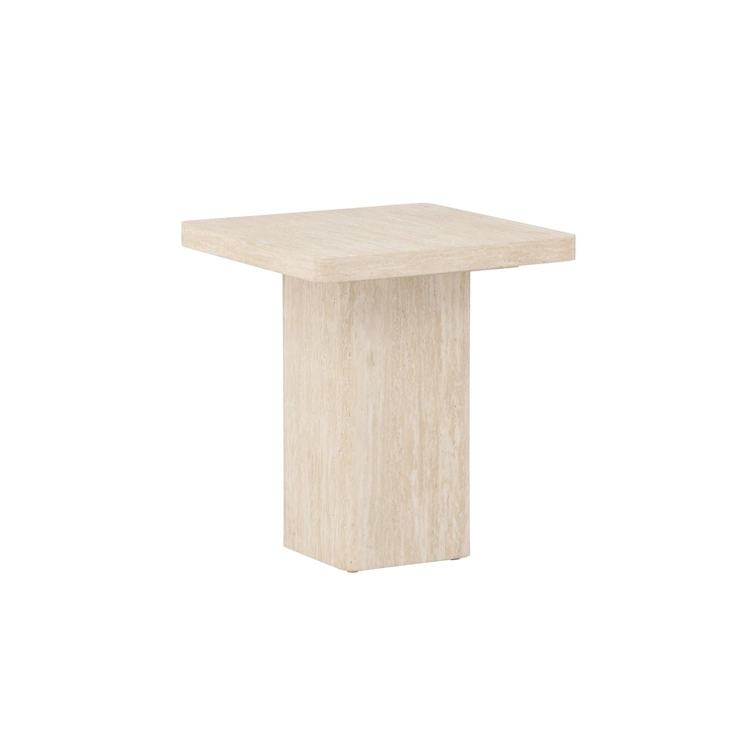 Beistelltisch Qvart Quadratisch 50*50cm - Beige-Beistelltisch-Venture Home-le canapé