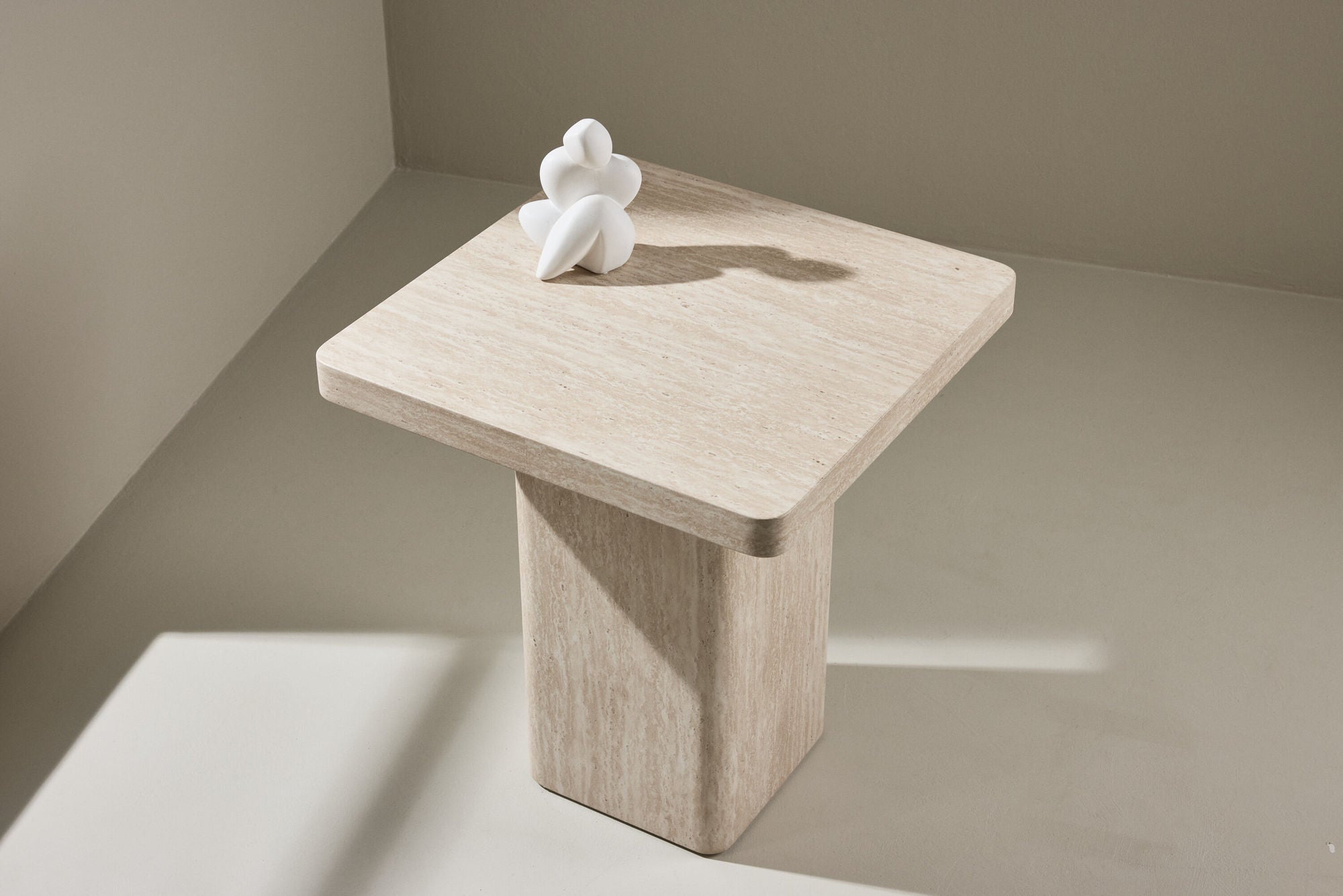 Beistelltisch Qvart Quadratisch 50*50cm - Beige-Beistelltisch-Venture Home-le canapé