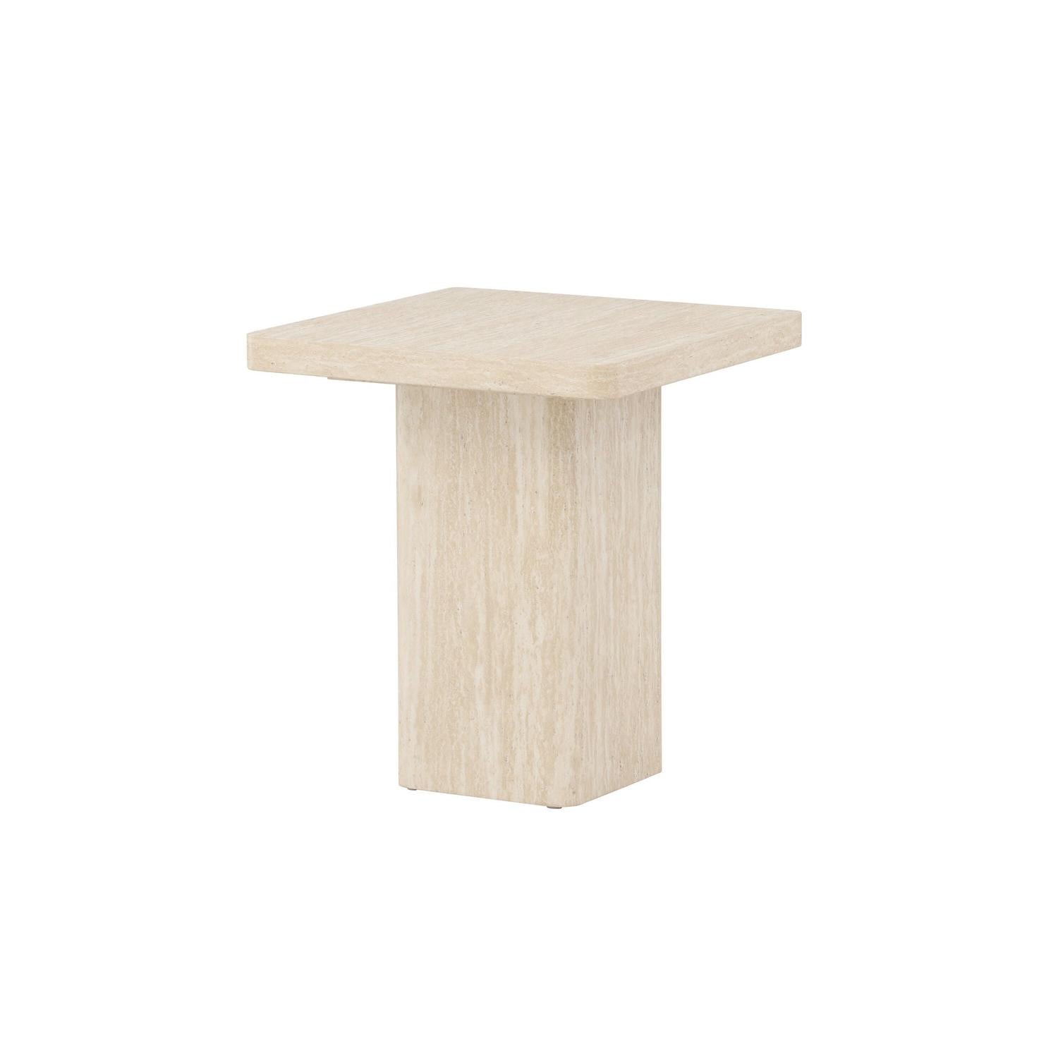 Beistelltisch Qvart Quadratisch 50*50cm - Beige-Beistelltisch-Venture Home-le canapé