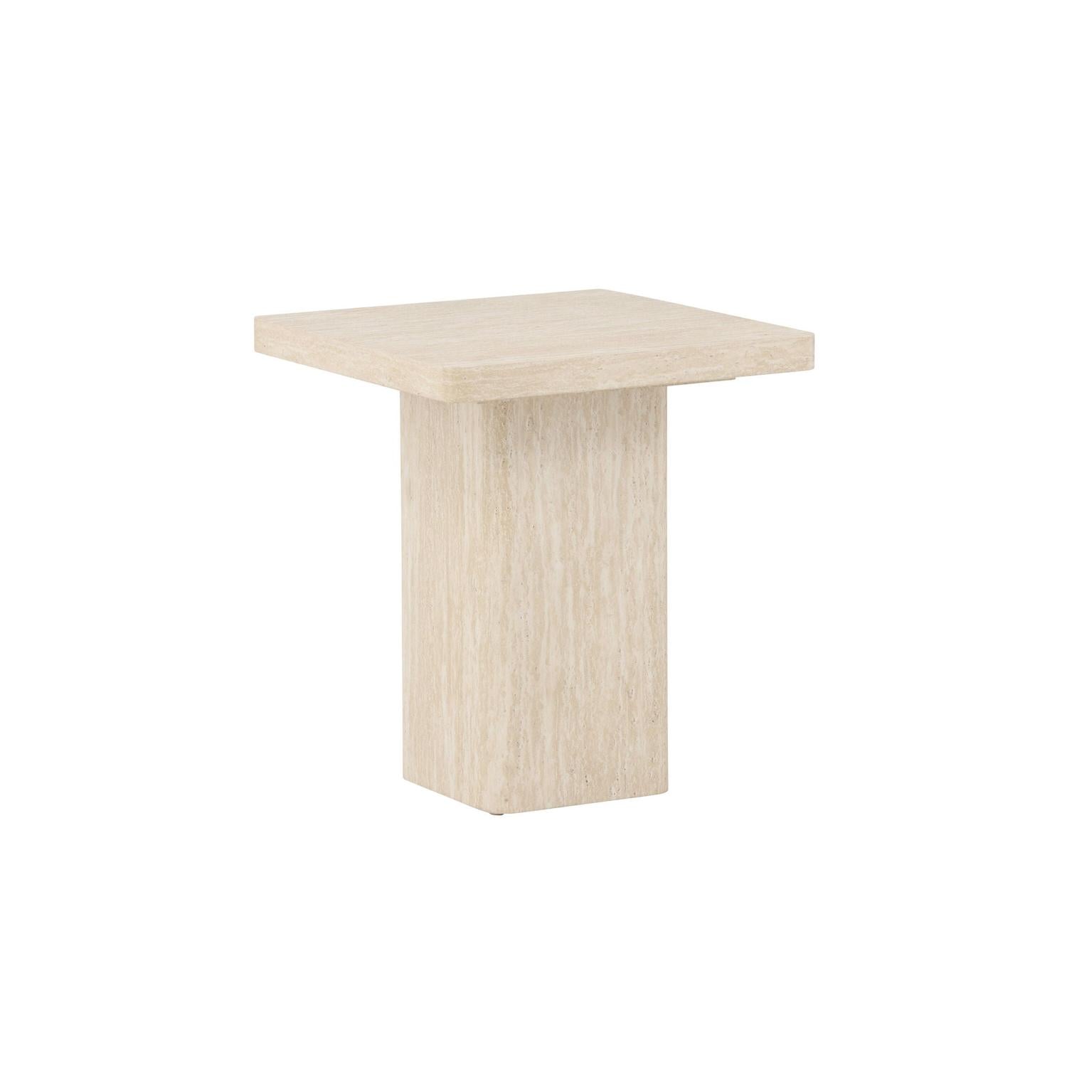 Beistelltisch Qvart Quadratisch 50*50cm - Beige-Beistelltisch-Venture Home-le canapé