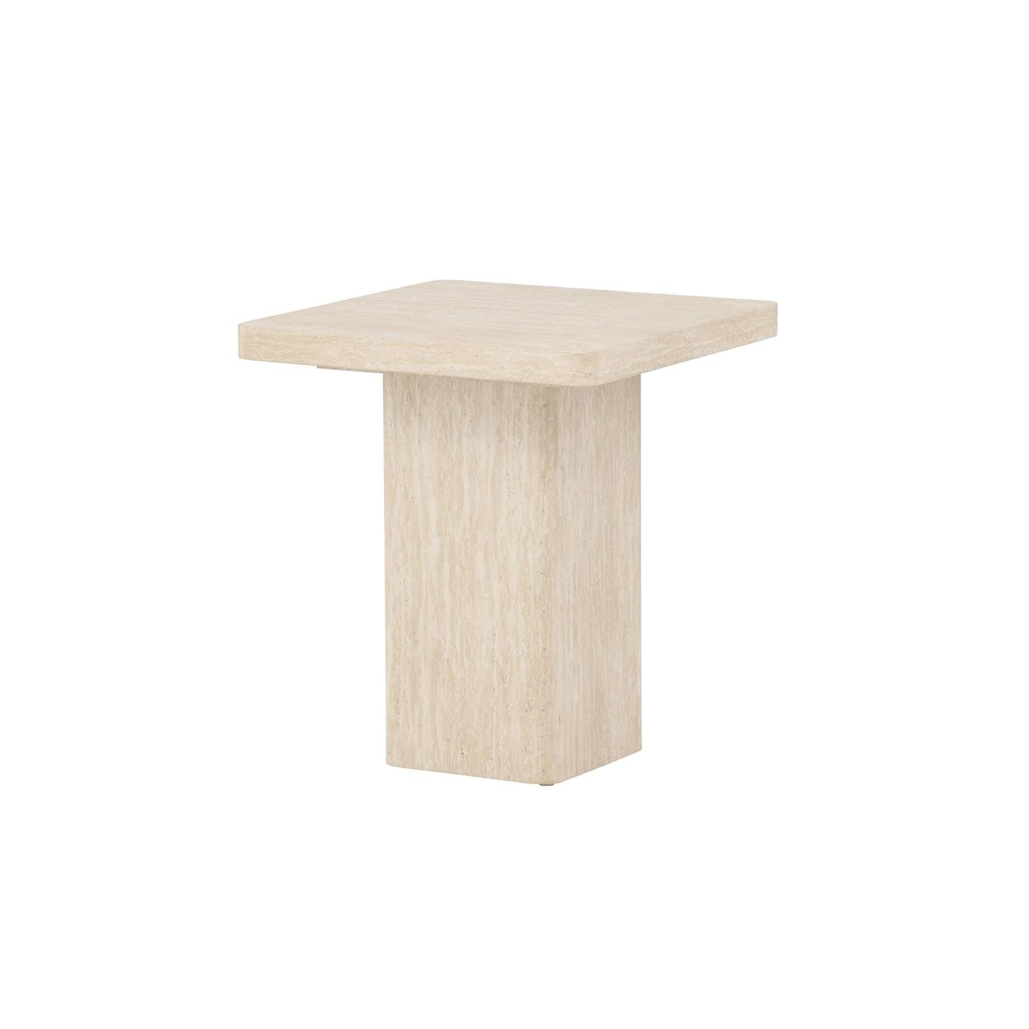 Beistelltisch Qvart Quadratisch 50*50cm - Beige-Beistelltisch-Venture Home-le canapé
