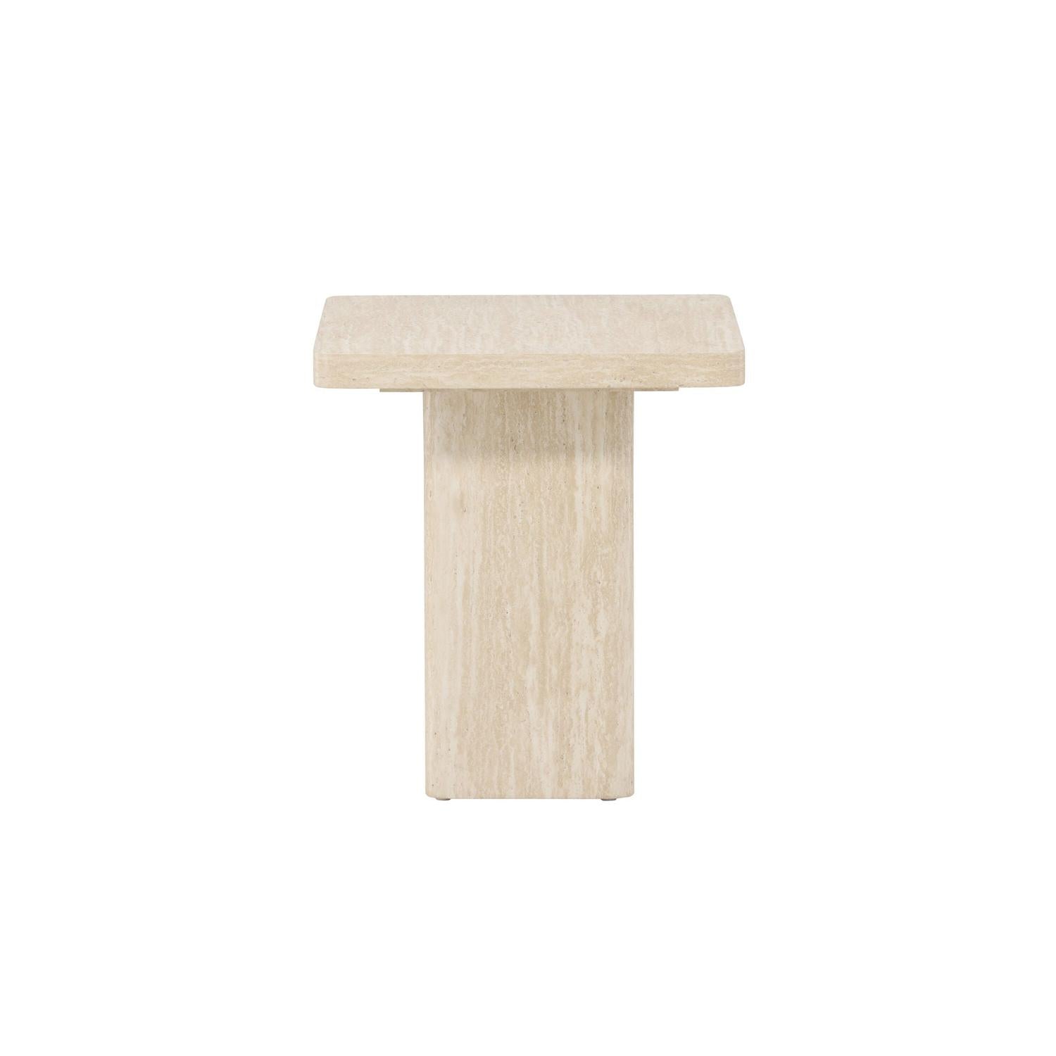 Beistelltisch Qvart Quadratisch 50*50cm - Beige-Beistelltisch-Venture Home-le canapé