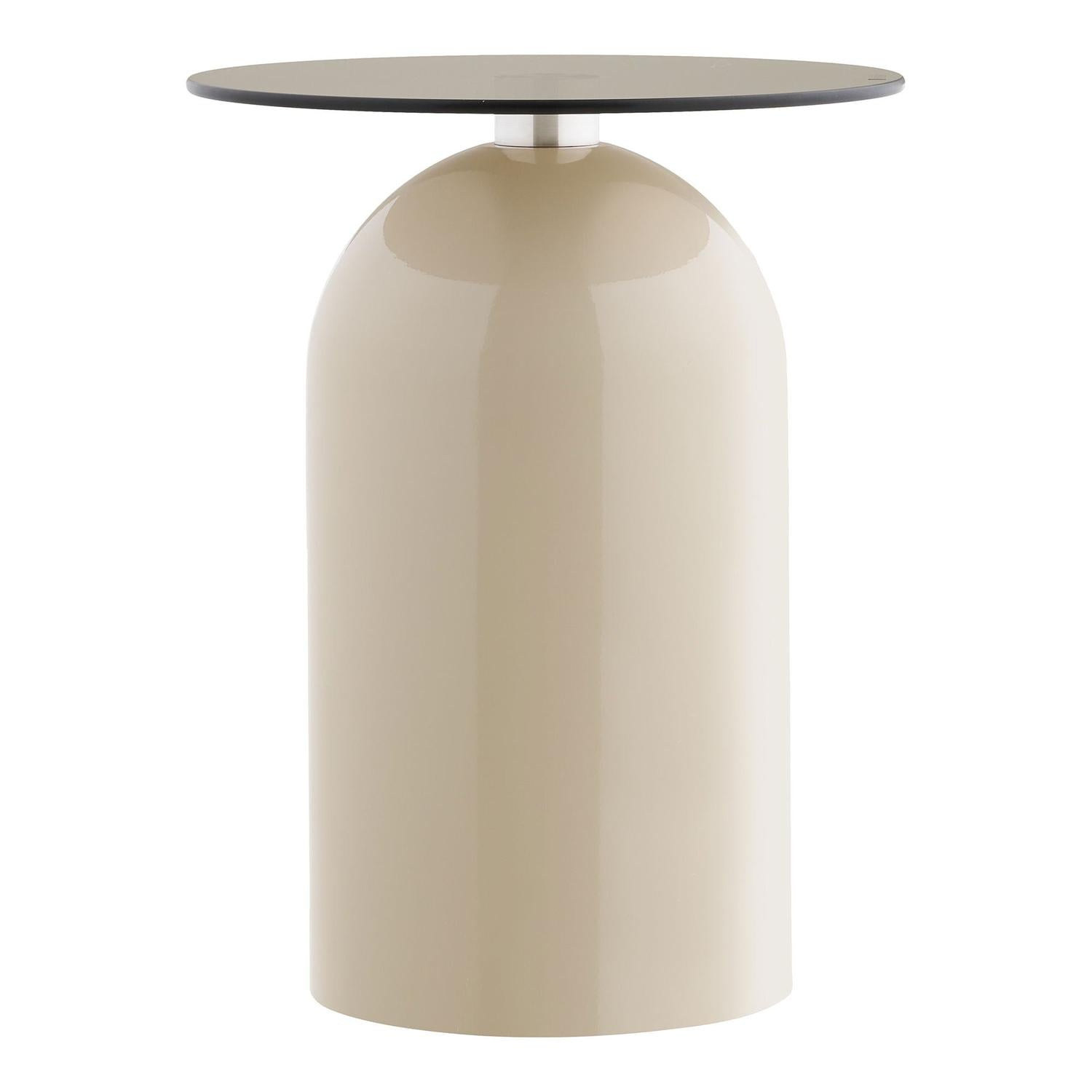 Beistelltisch Ravello aus Glas Ø40cm - Beige-Beistelltische-House Nordic-le canapé