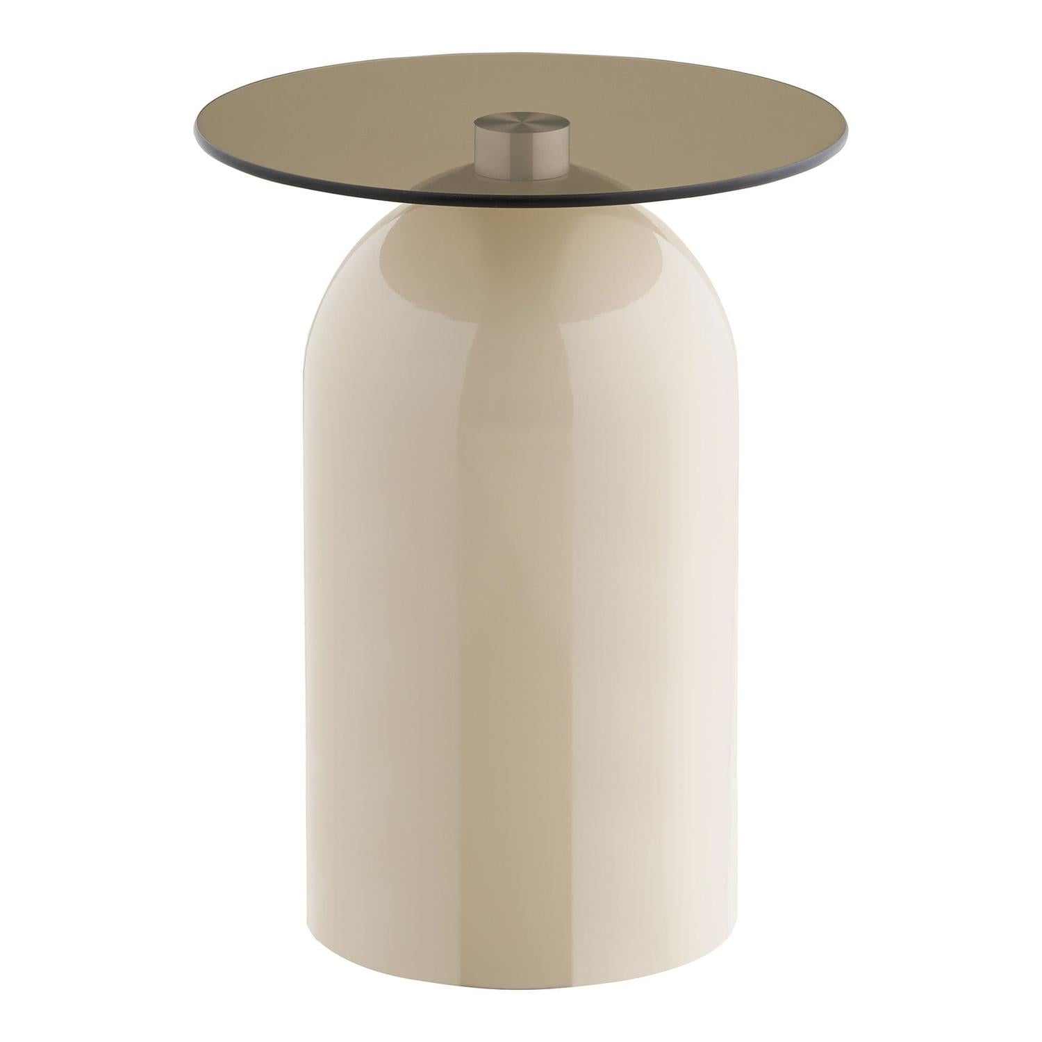 Beistelltisch Ravello aus Glas Ø40cm - Beige-Beistelltische-House Nordic-le canapé