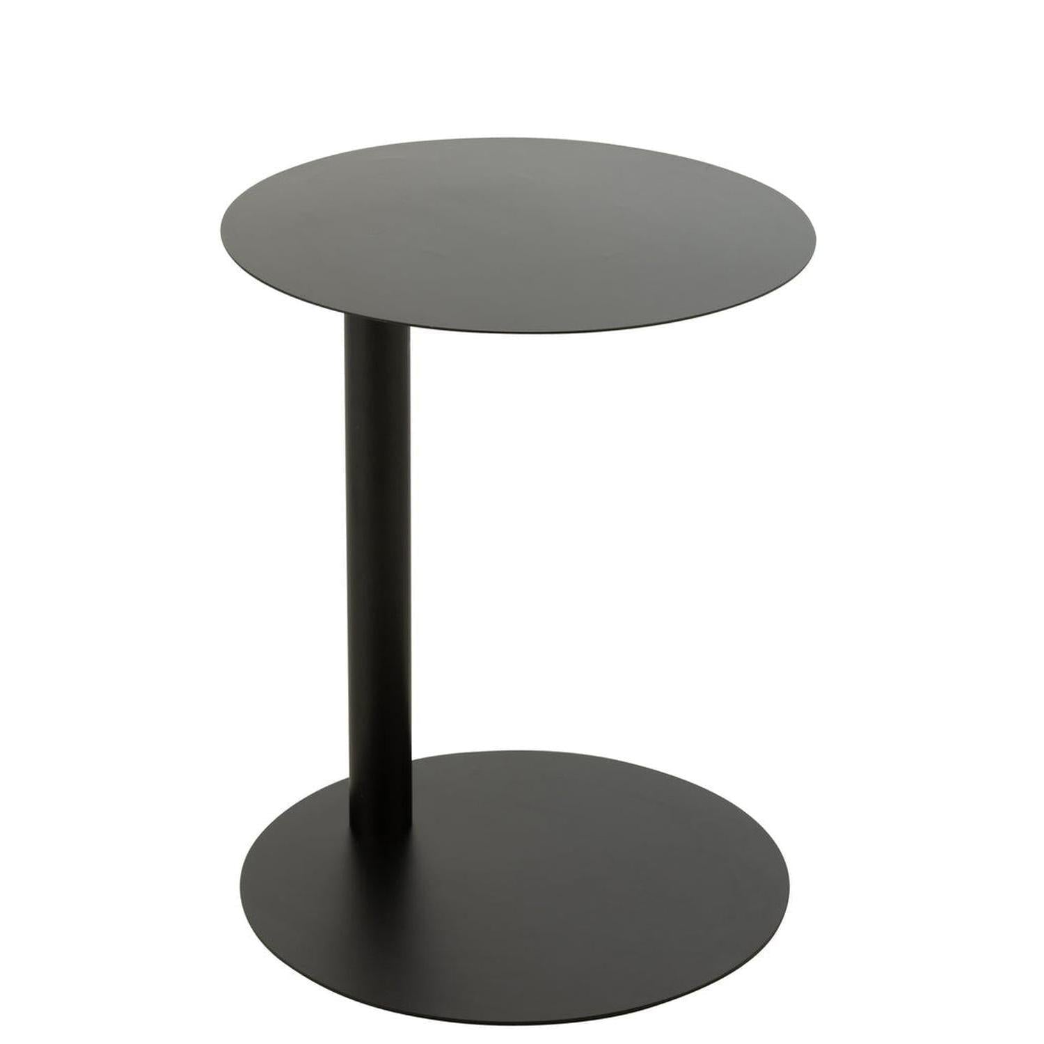 Beistelltisch rund aus Metall - Schwarz-Beistelltisch-J-Line-le canapé