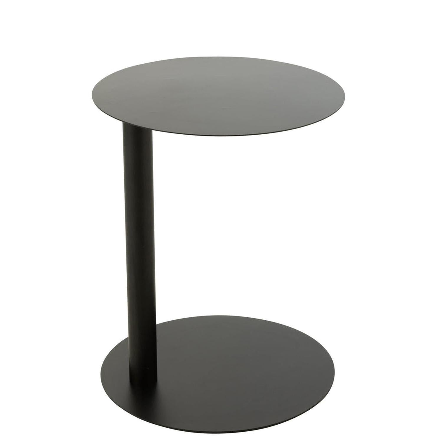 Beistelltisch rund aus Metall - Schwarz-Beistelltische-J-Line-le canapé