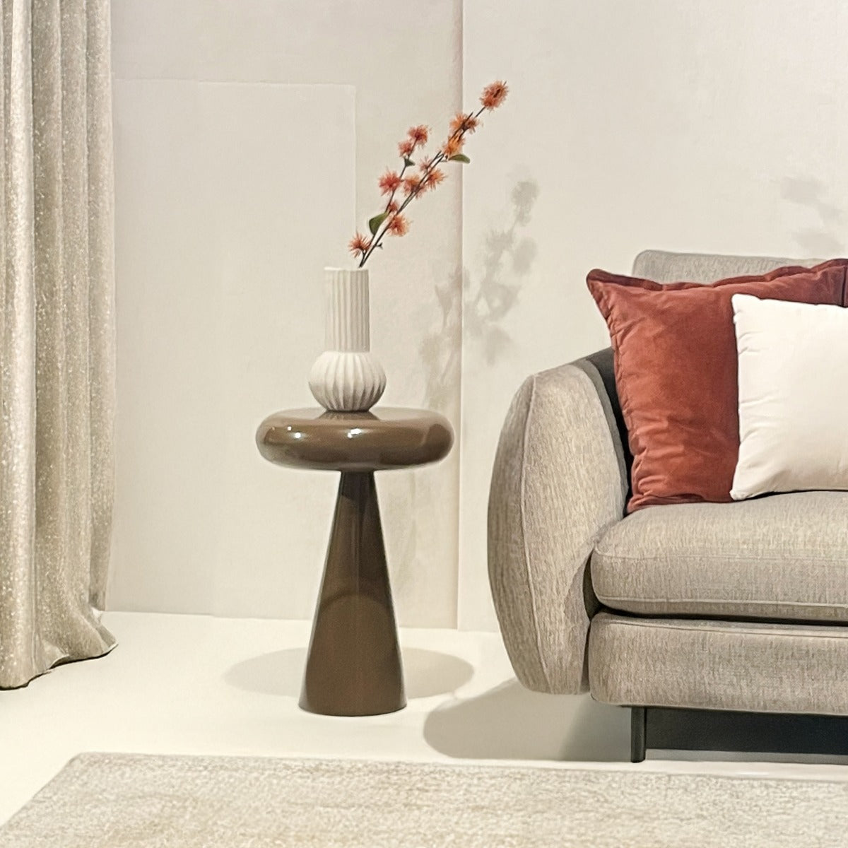 Beistelltisch Sam Ø36cm - Braun-Beistelltische-Livingfurn-le canapé