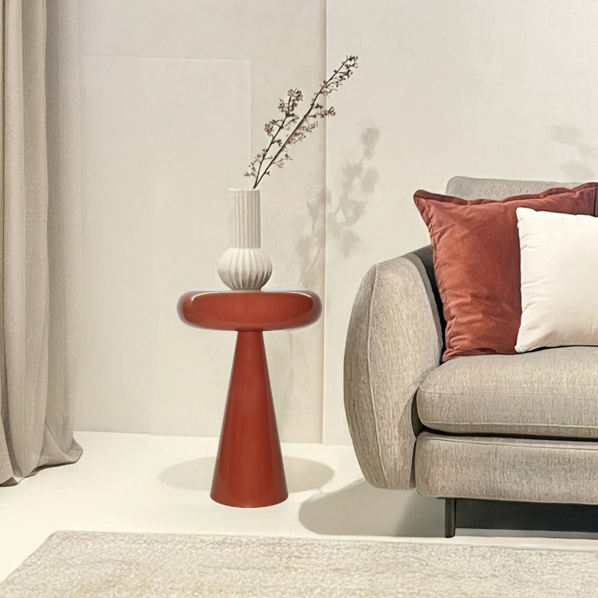 Beistelltisch Sam Ø36cm - Rot-Beistelltische-Livingfurn-le canapé