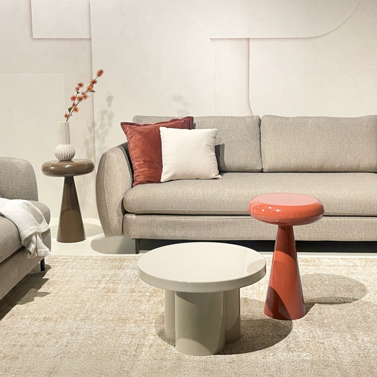 Beistelltisch Sam Ø36cm - Rot-Beistelltische-Livingfurn-le canapé