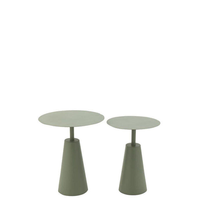 Beistelltisch - Set rund aus Eisen - Iron Green5400924407636Beistelltisch