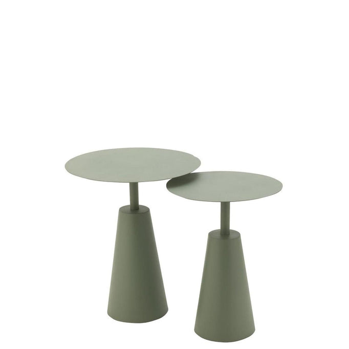 Beistelltisch - Set rund aus Eisen - Iron Green5400924407636Beistelltisch