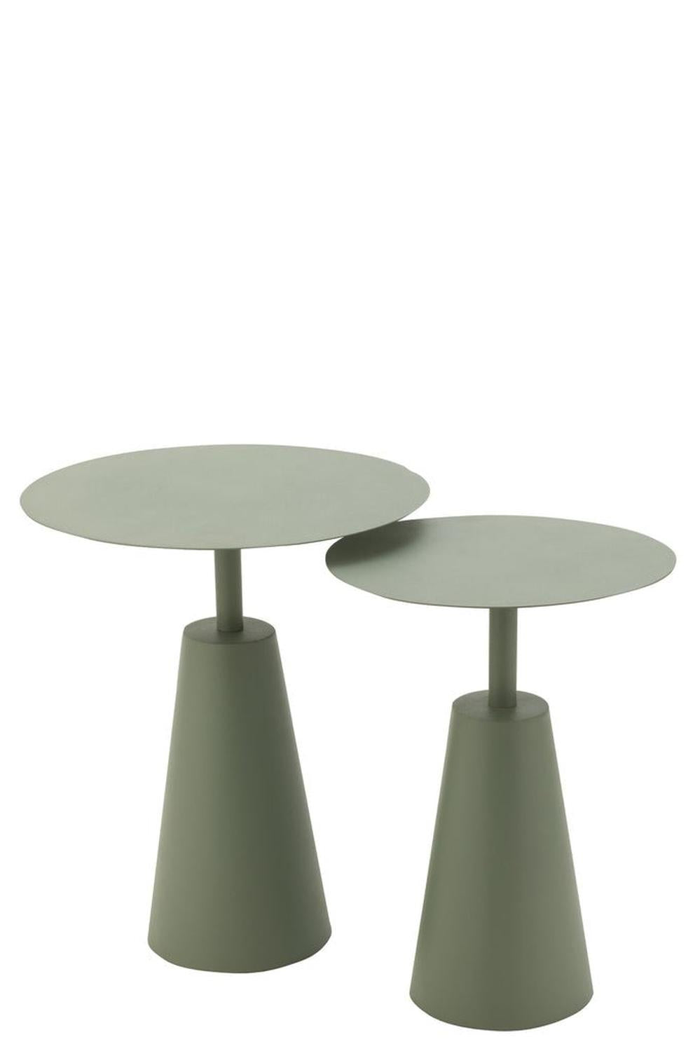 Beistelltisch - Set rund aus Eisen - Iron Green5400924407636Beistelltisch