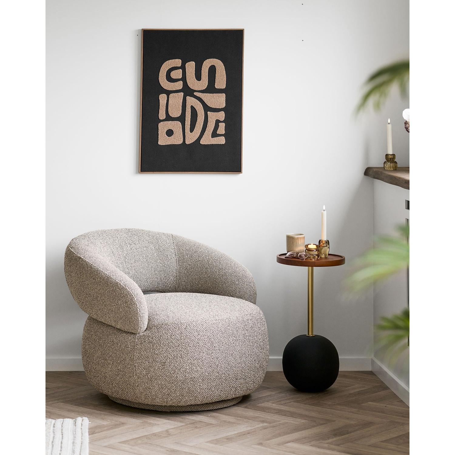 Beistelltisch Sirone Ø30cm - Schwarz/Braun-Beistelltische-House Nordic-le canapé