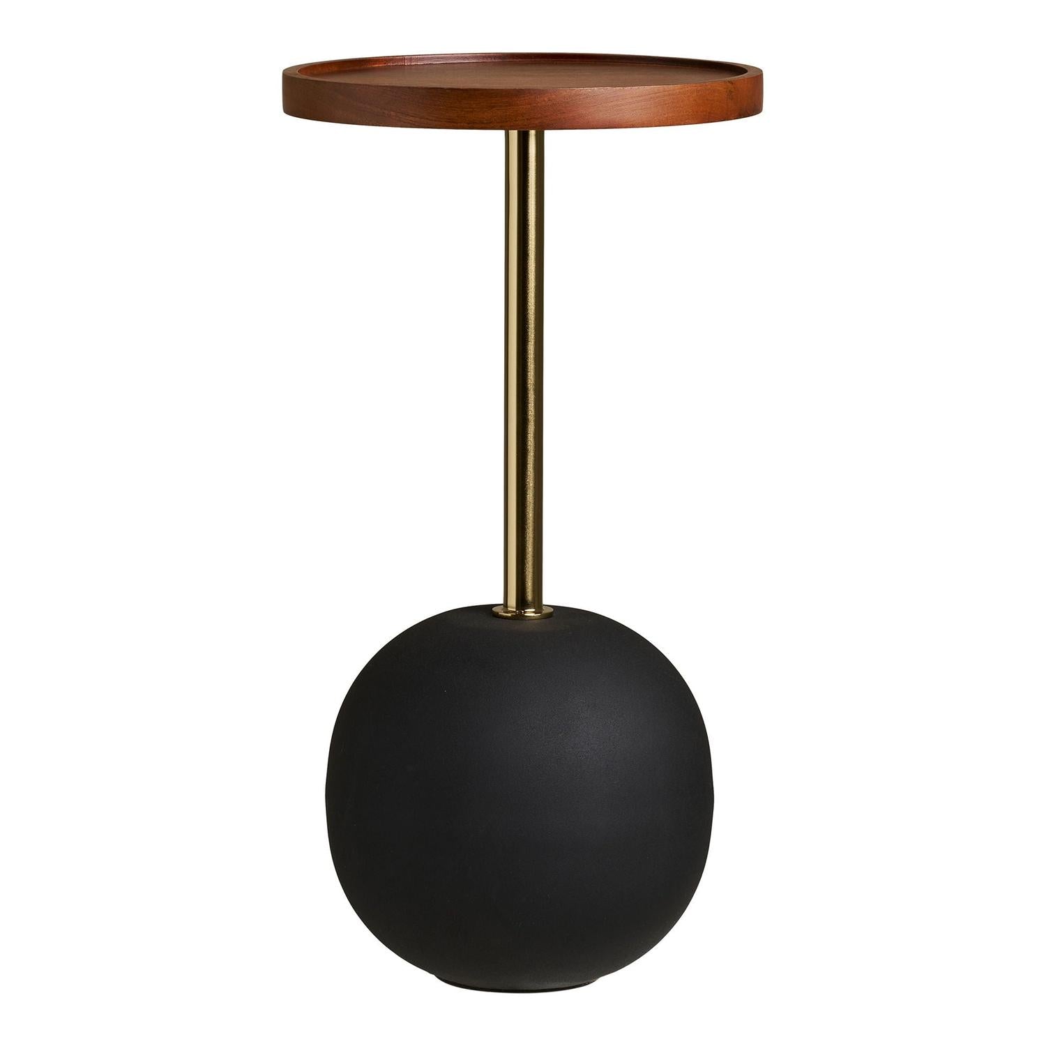 Beistelltisch Sirone Ø30cm - Schwarz/Braun-Beistelltische-House Nordic-le canapé