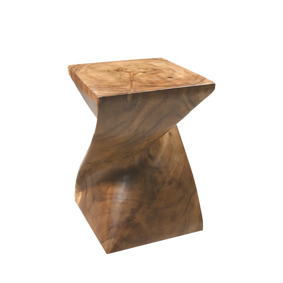 Beistelltisch Spiral aus Munggur - Holz - Natur8720956698701Beistelltisch