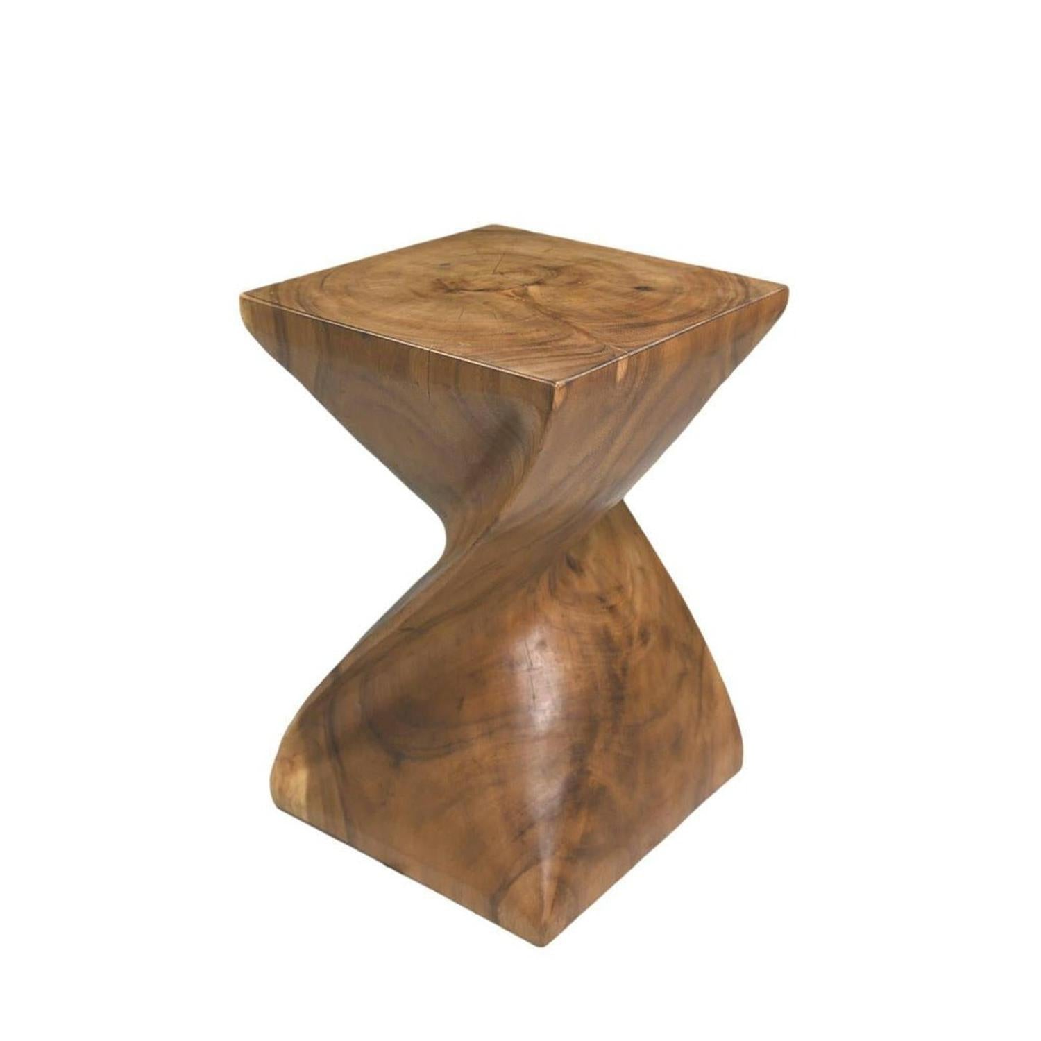 Beistelltisch Spiral aus Munggur - Holz - Natur8720956698701Beistelltisch