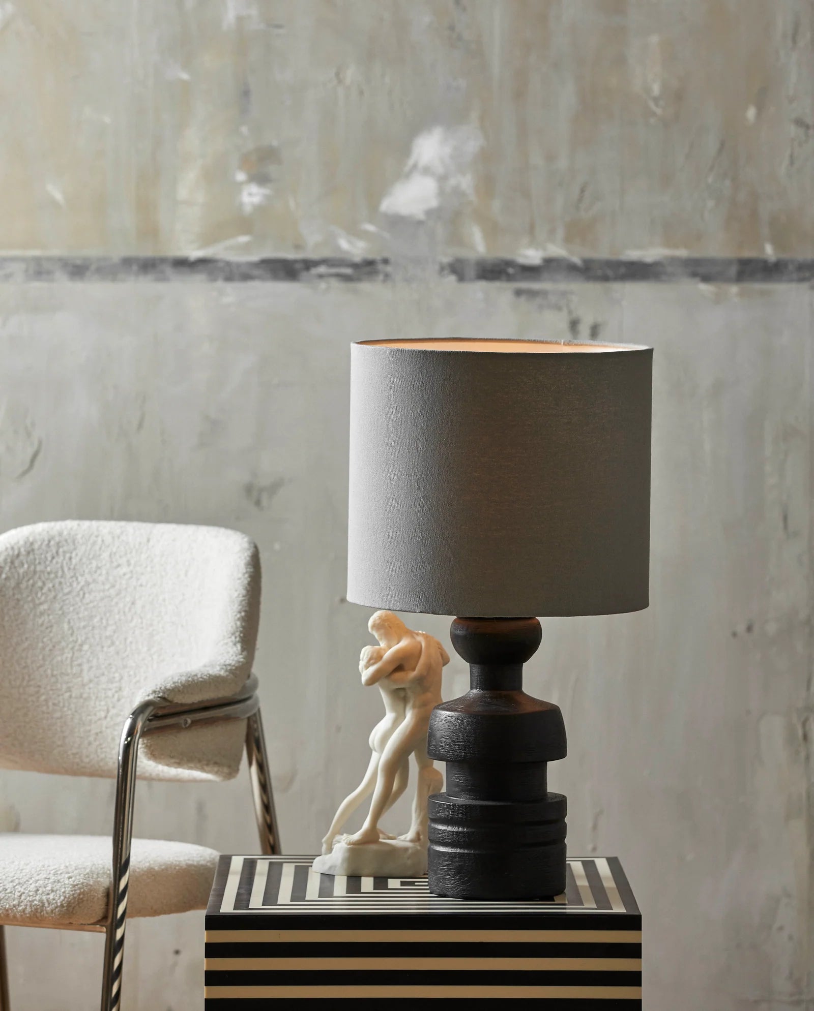 Beistelltisch Taura - Schwarz/Elfenbein-Beistelltische-Nordal A/S-le canapé