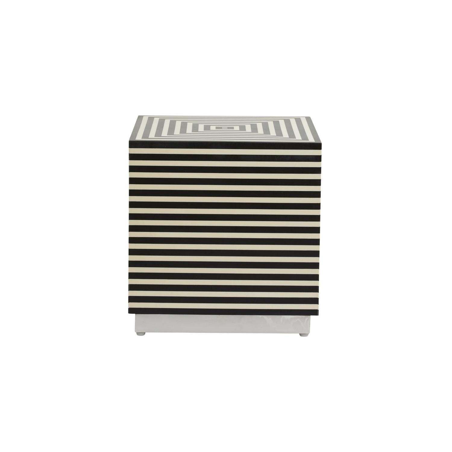 Beistelltisch Taura - Schwarz/Elfenbein-Beistelltische-Nordal A/S-le canapé