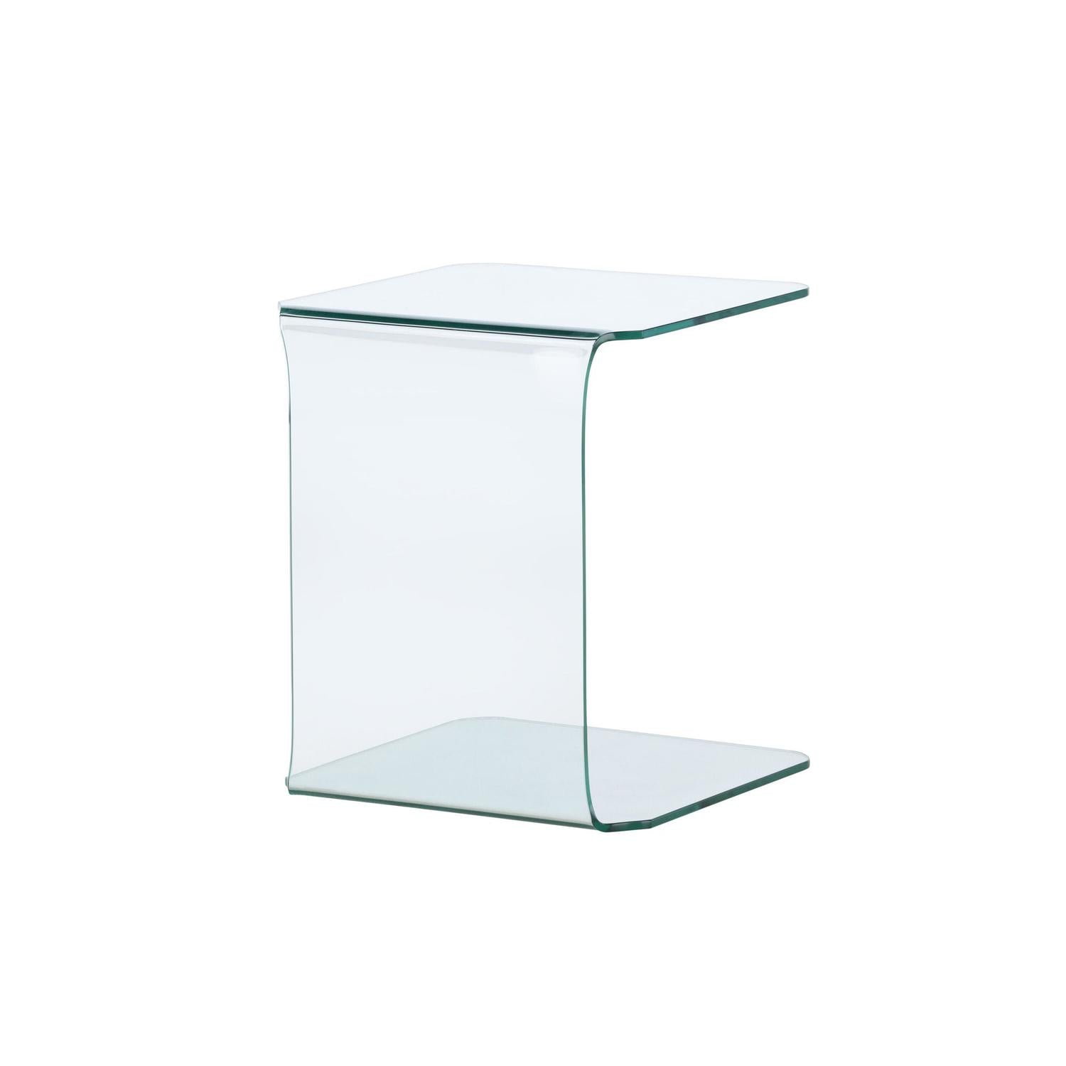 Beistelltisch Telemark 45x45cm - Glasweiß-Beistelltisch-Venture Home-le canapé