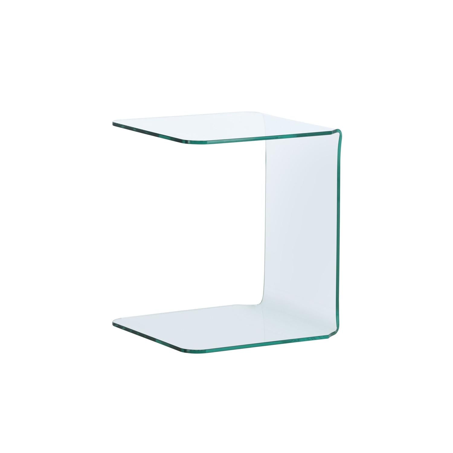 Beistelltisch Telemark 45x45cm - Glasweiß-Beistelltisch-Venture Home-le canapé