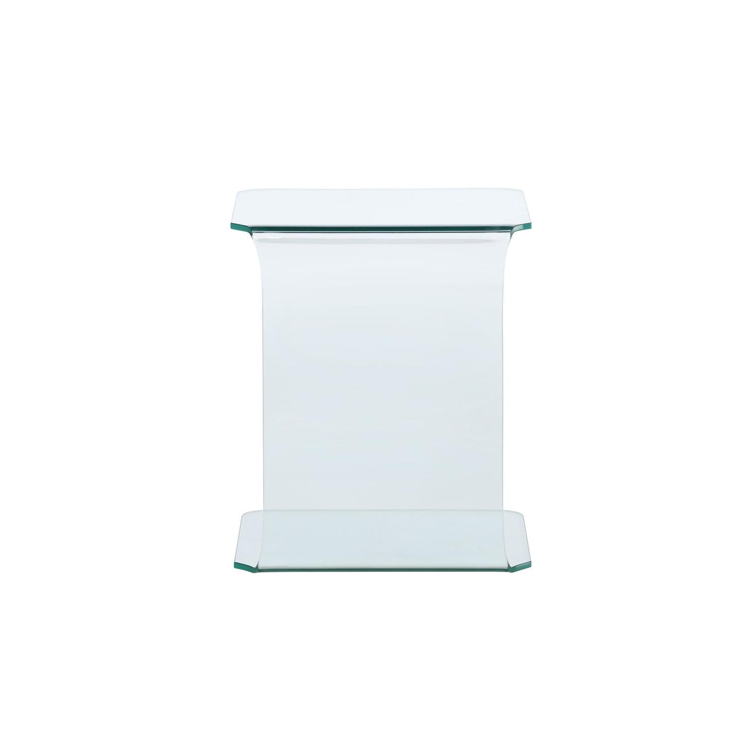 Beistelltisch Telemark 45x45cm - Glasweiß-Beistelltische-Venture Home-le canapé