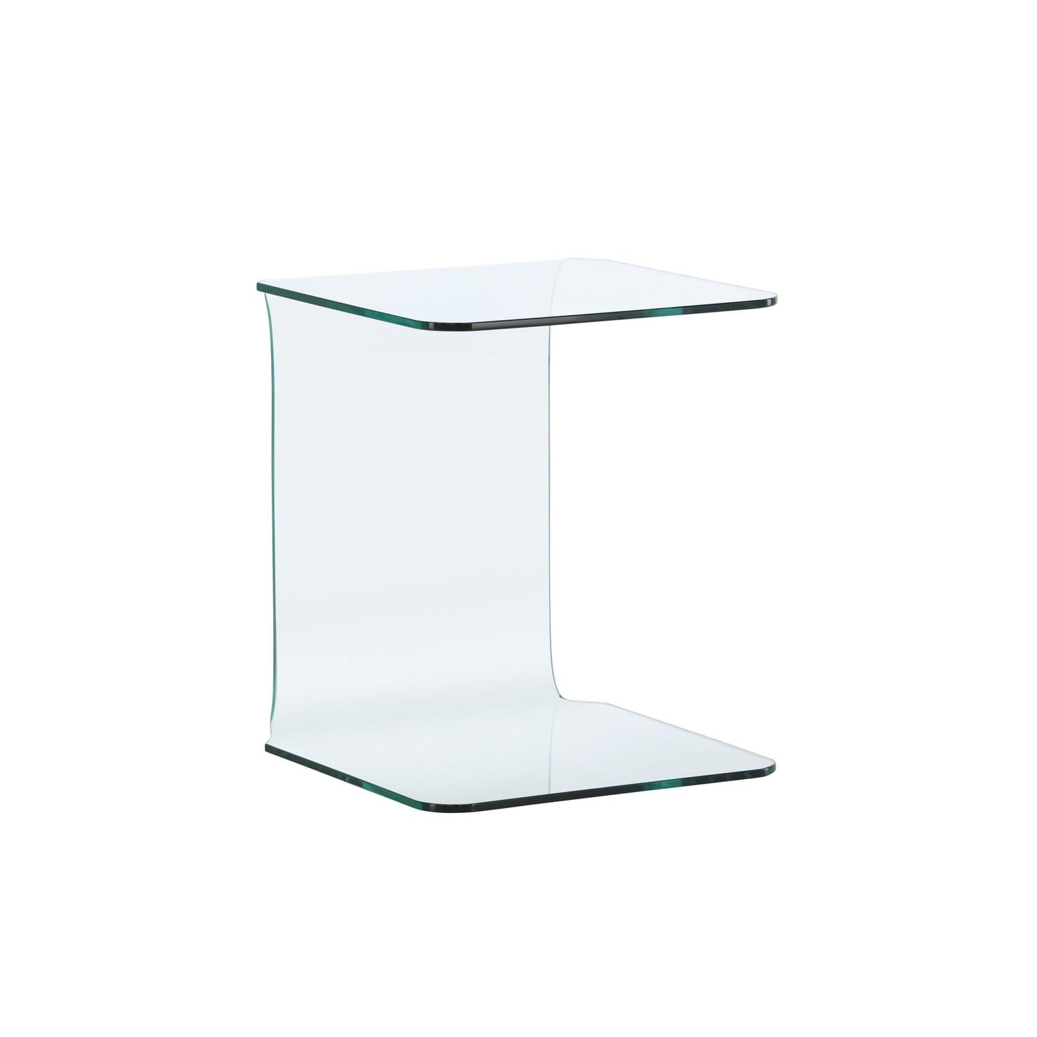 Beistelltisch Telemark 45x45cm - Glasweiß-Beistelltische-Venture Home-le canapé