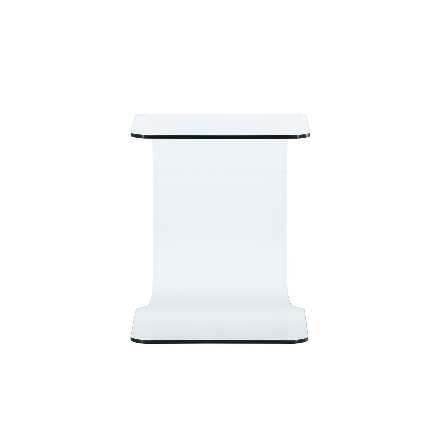 Beistelltisch Telemark 45x45cm - Glasweiß-Beistelltische-Venture Home-le canapé