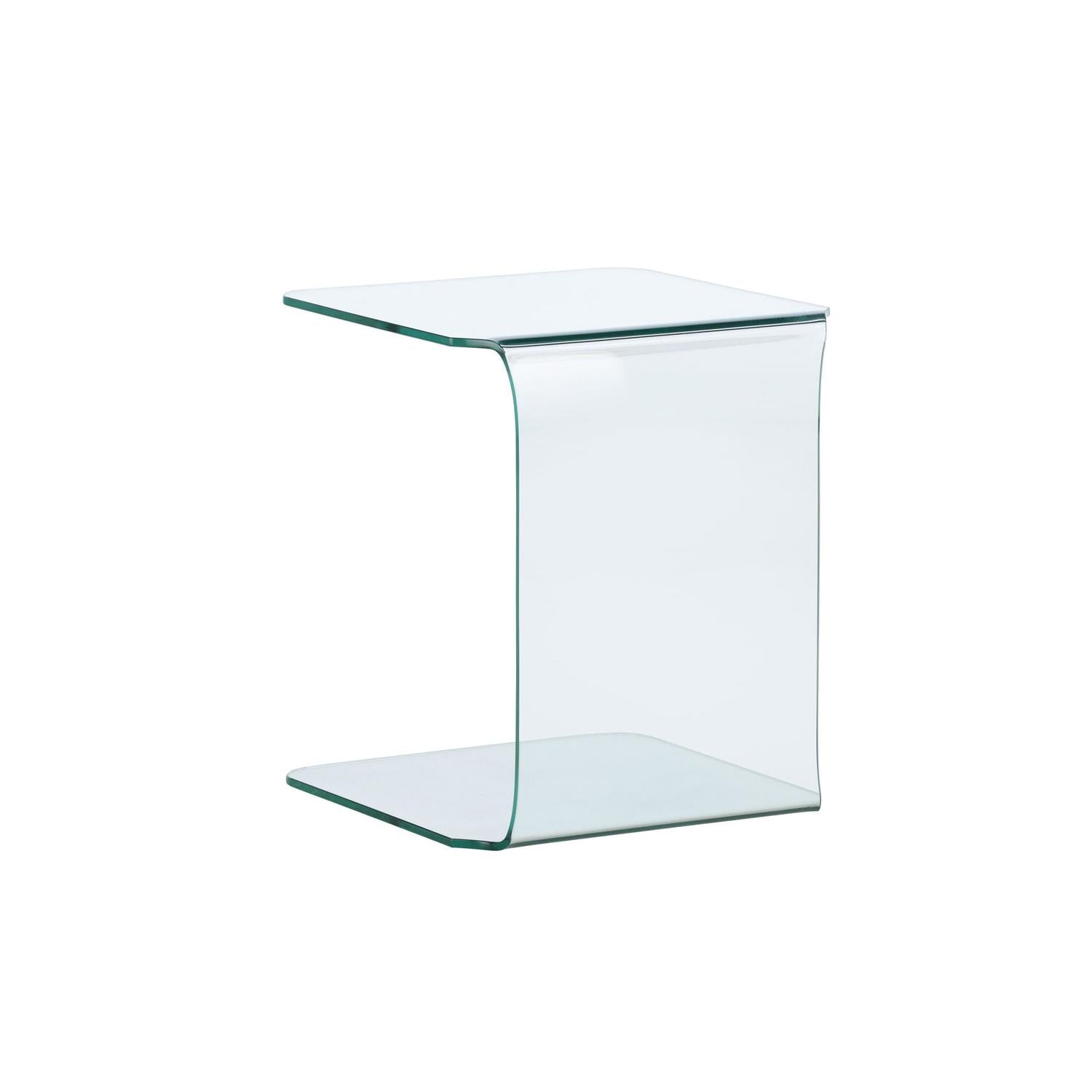 Beistelltisch Telemark 45x45cm - Glasweiß-Beistelltische-Venture Home-le canapé