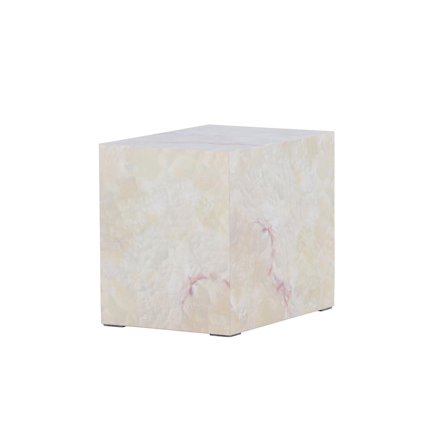 Beistelltisch York 25cm - Beige Steinoptik-Beistelltisch-Venture Home-le canapé
