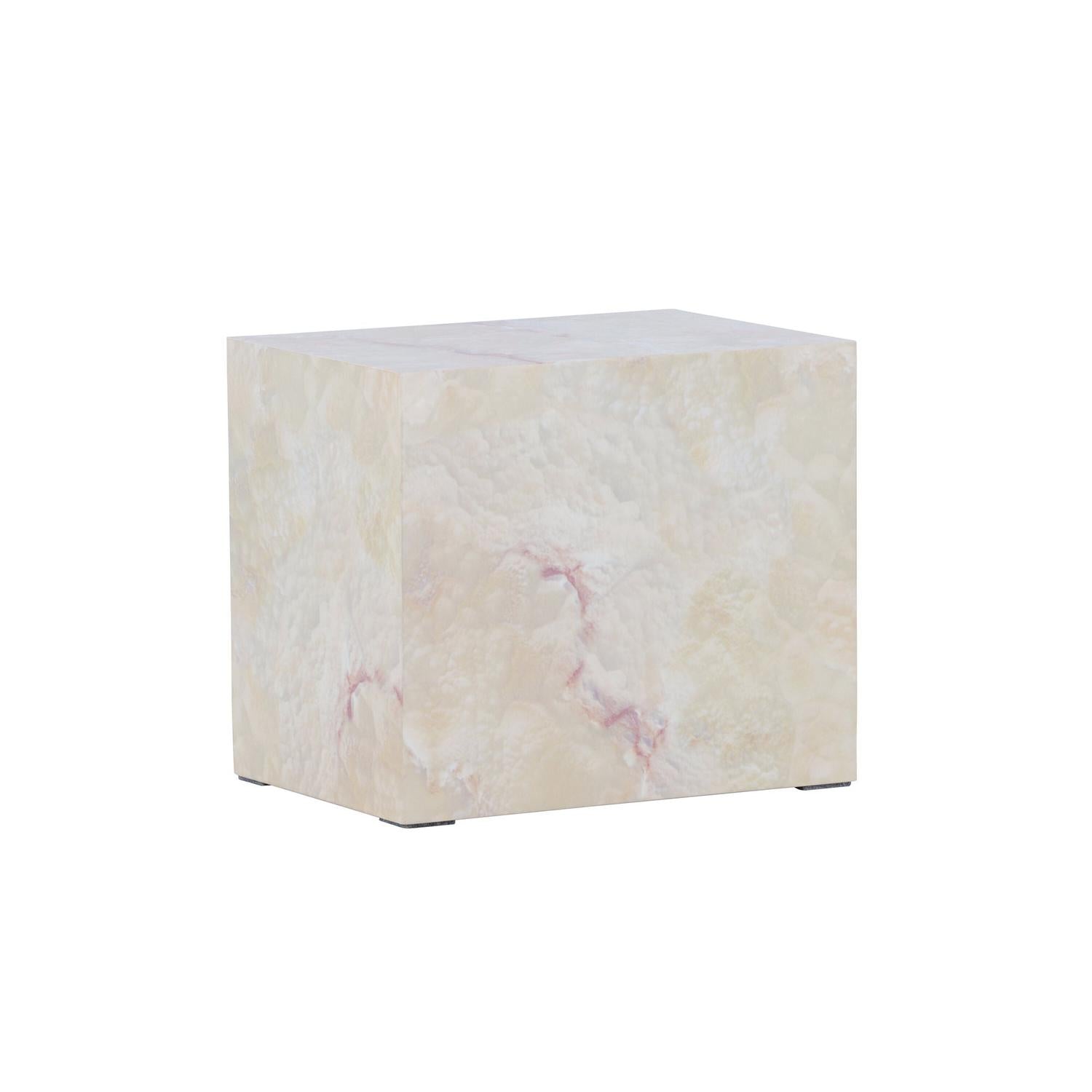 Beistelltisch York 25cm - Beige Steinoptik-Beistelltisch-Venture Home-le canapé
