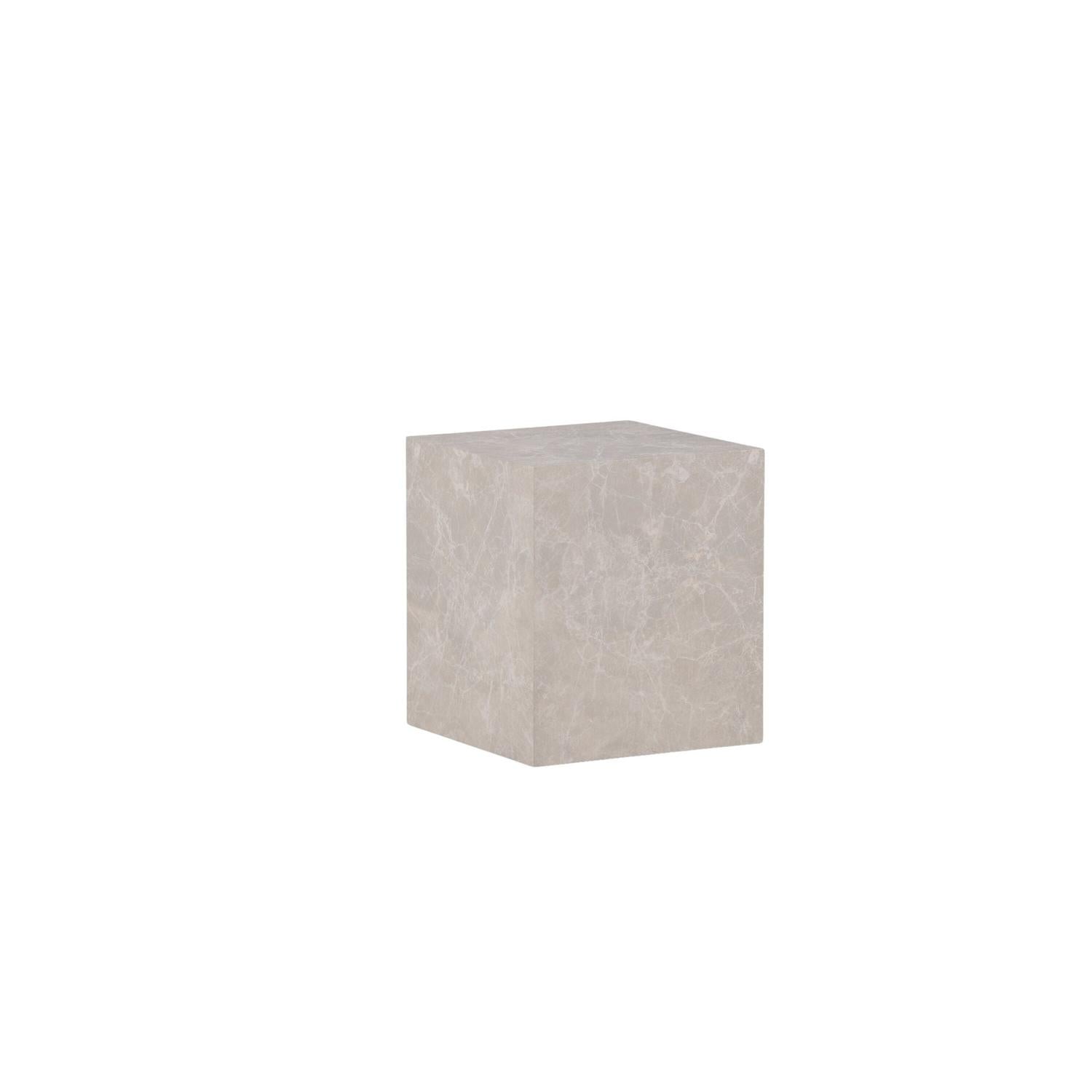Beistelltisch York 40*40cm in Marmoroptik - Beige-Beistelltisch-Venture Home-le canapé