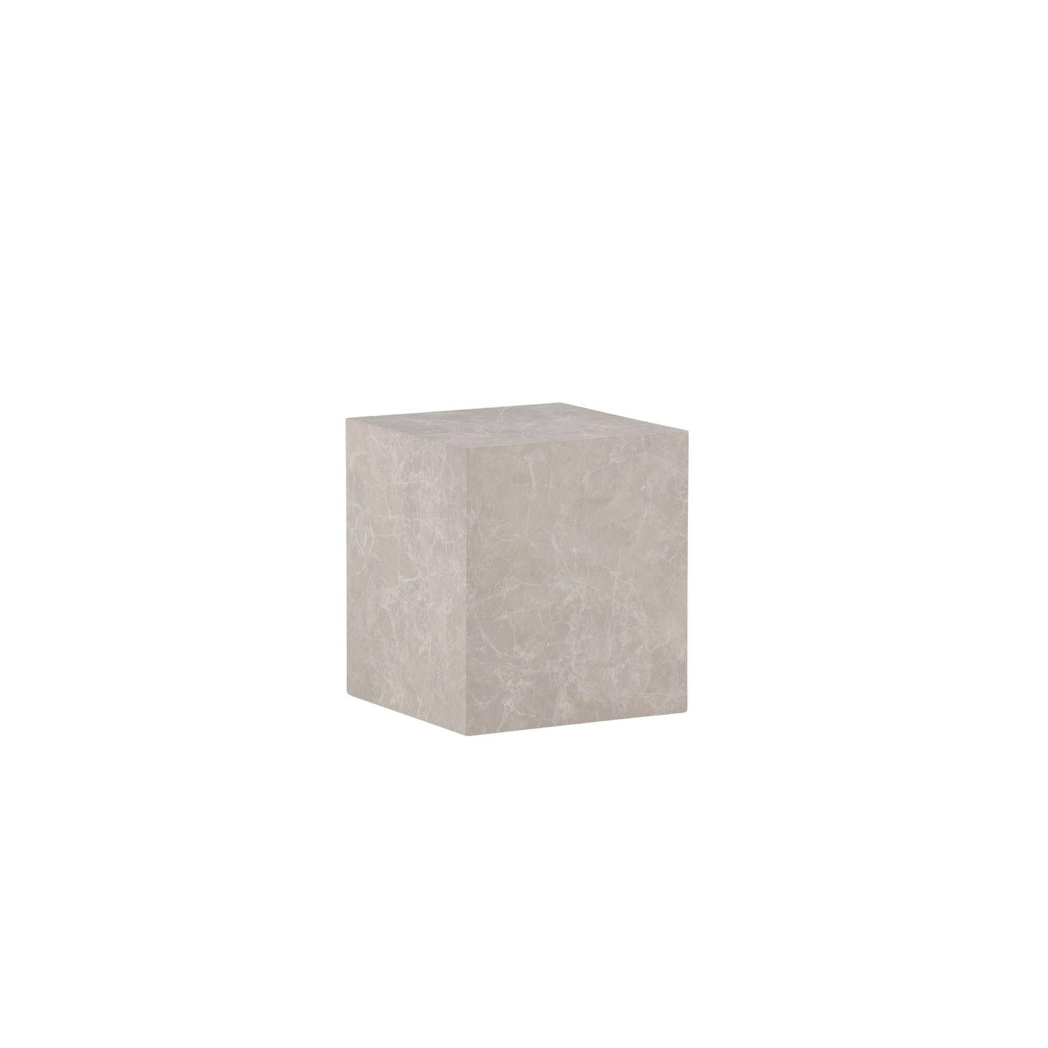 Beistelltisch York 40*40cm in Marmoroptik - Beige-Beistelltische-Venture Home-le canapé