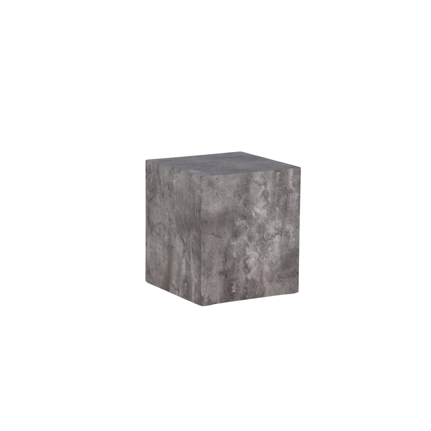 Beistelltisch York 40*40cm in Marmoroptik - Grau-Beistelltisch-Venture Home-le canapé