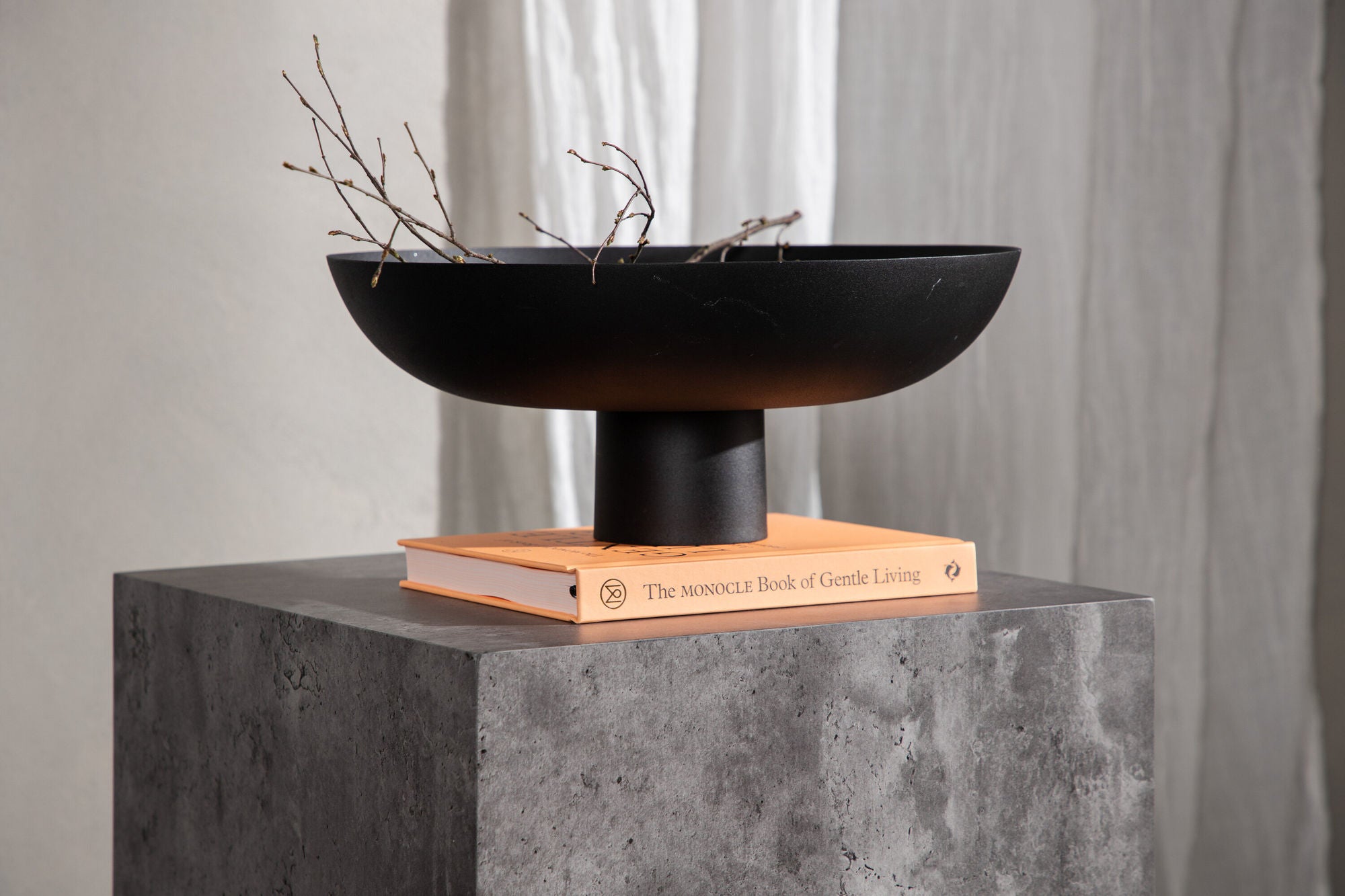 Beistelltisch York 40*40cm in Marmoroptik - Grau-Beistelltisch-Venture Home-le canapé