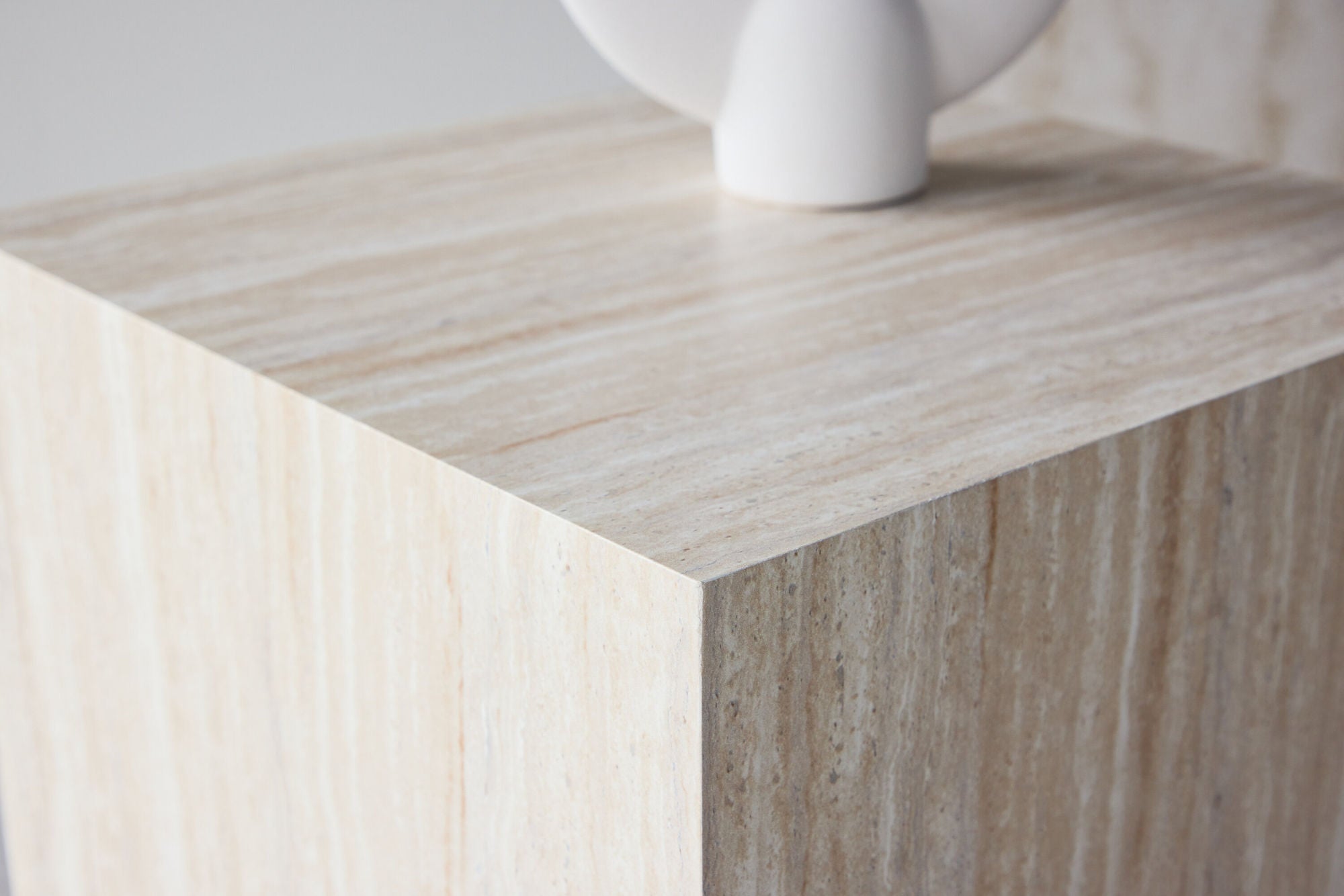 Beistelltisch York 40*40cm in Steinoptik - Beige-Beistelltisch-Venture Home-le canapé