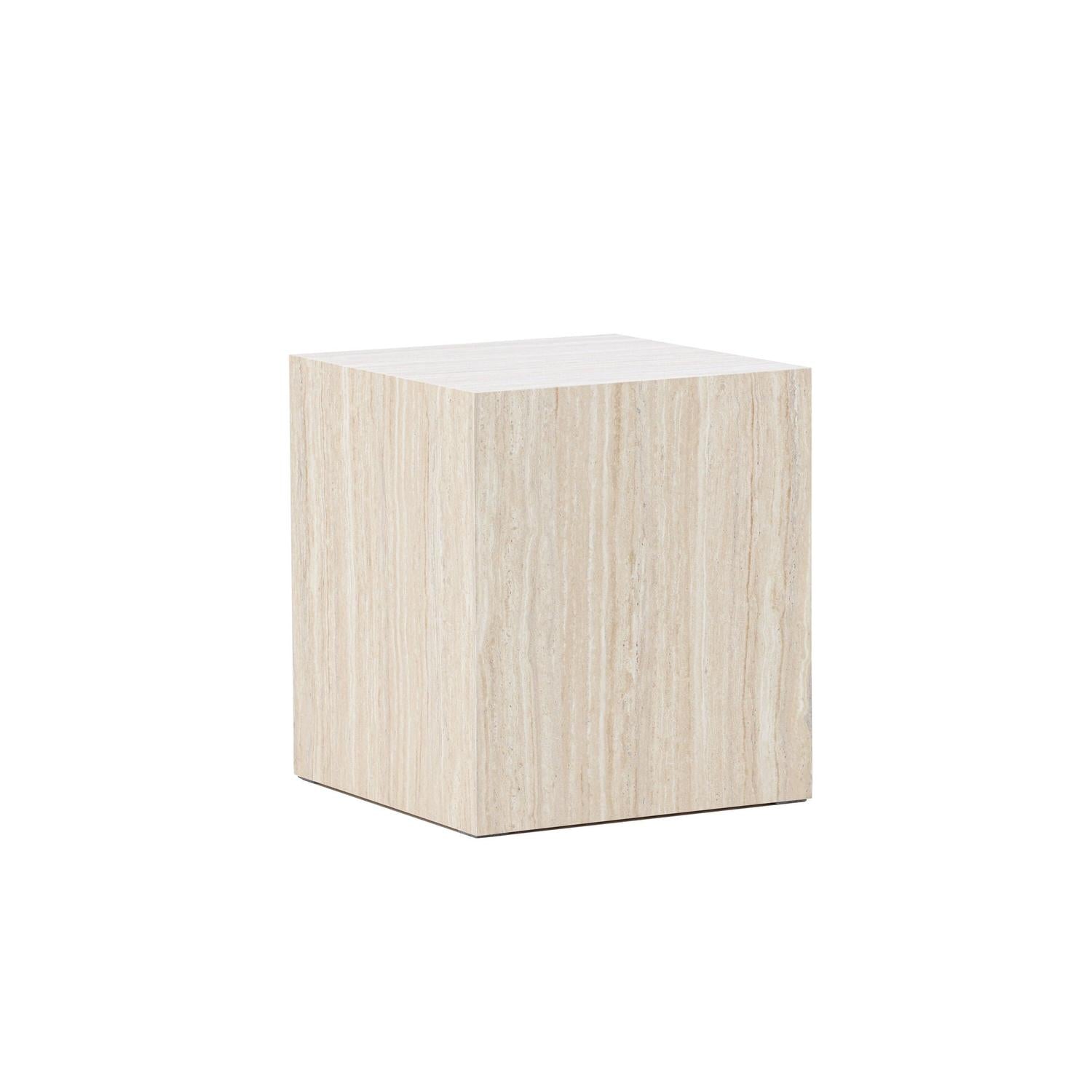 Beistelltisch York 40*40cm in Steinoptik - Beige-Beistelltische-Venture Home-le canapé