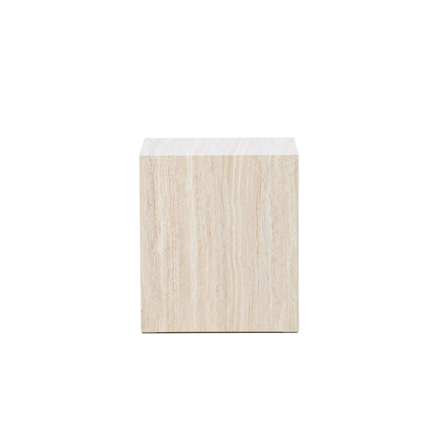 Beistelltisch York 40*40cm in Steinoptik - Beige-Beistelltische-Venture Home-le canapé