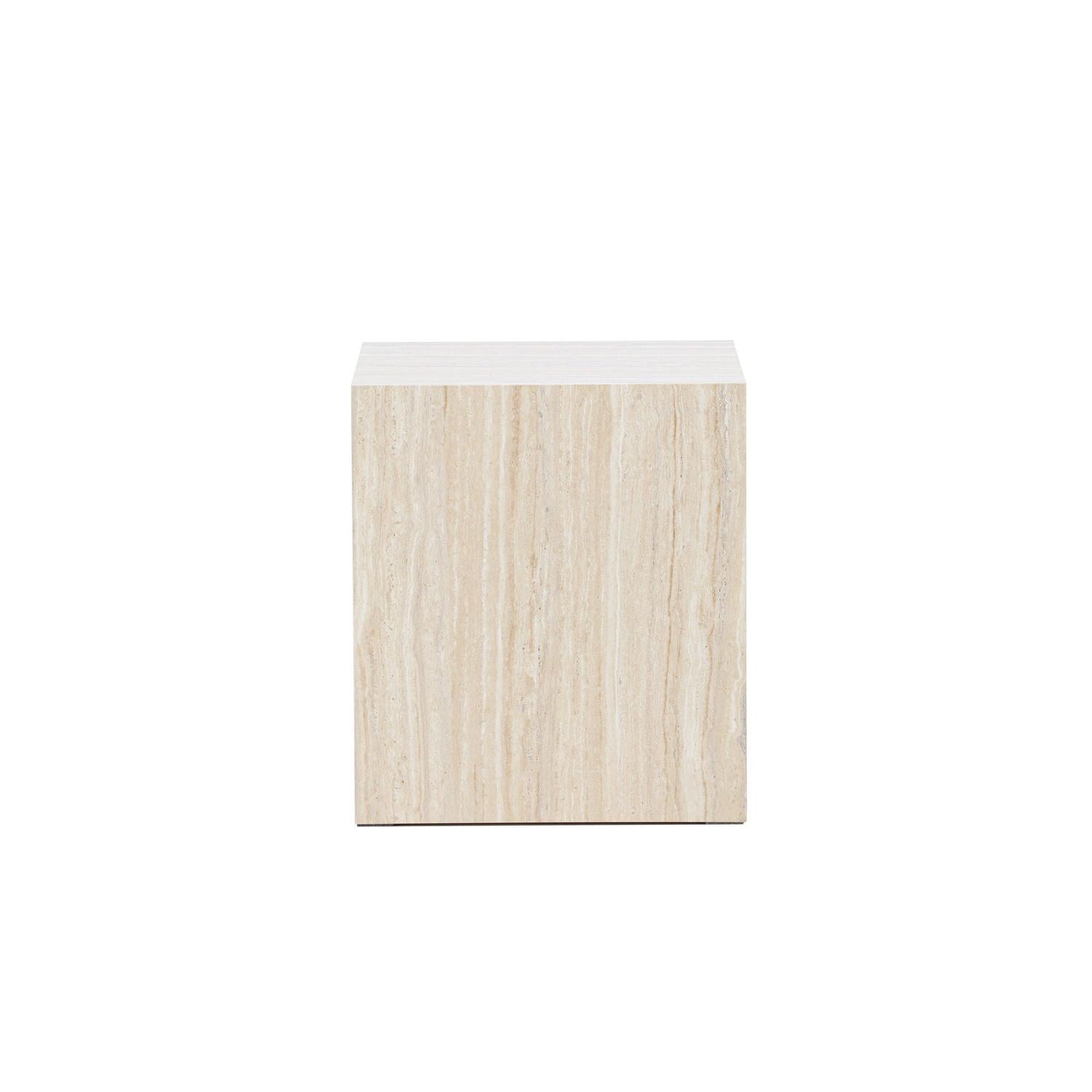 Beistelltisch York 40*40cm in Steinoptik - Beige-Beistelltische-Venture Home-le canapé
