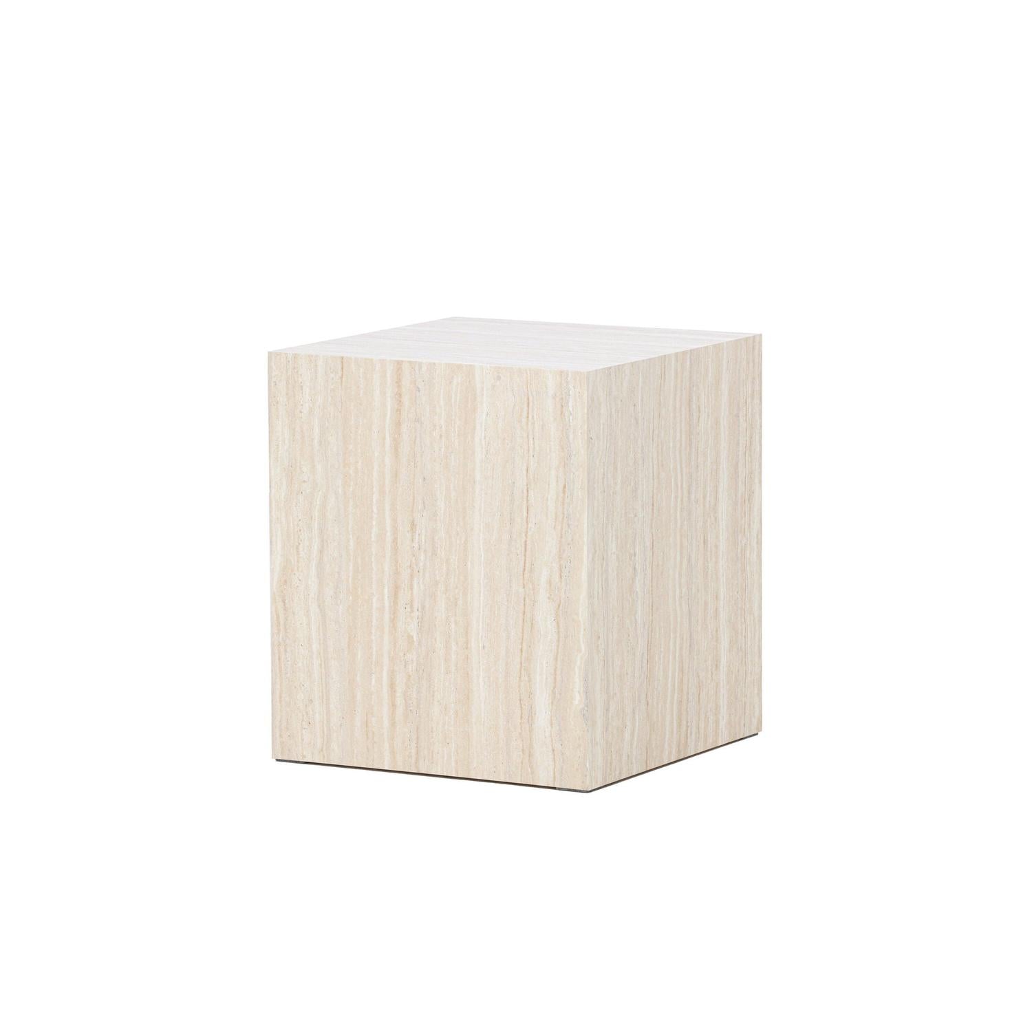 Beistelltisch York 40*40cm in Steinoptik - Beige-Beistelltische-Venture Home-le canapé