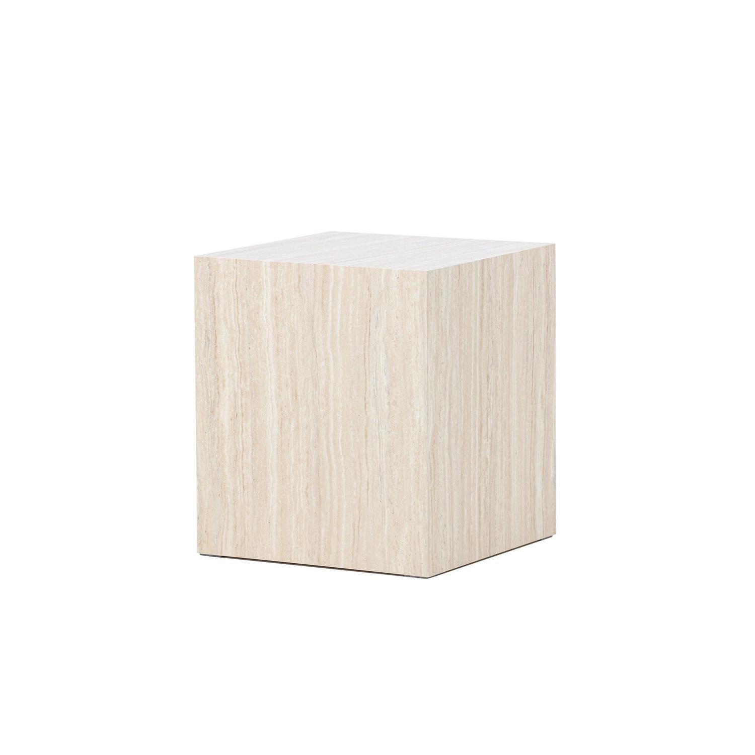 Beistelltisch York 40cm in Steinoptik - Beige-Beistelltisch-Venture Home-le canapé