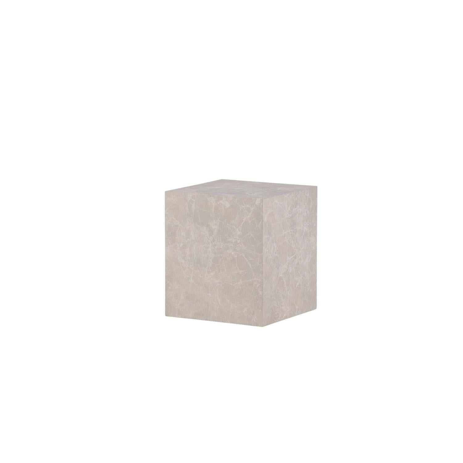 Beistelltisch York 40x40cm - Beige Marmoroptik-Beistelltisch-Venture Home-le canapé