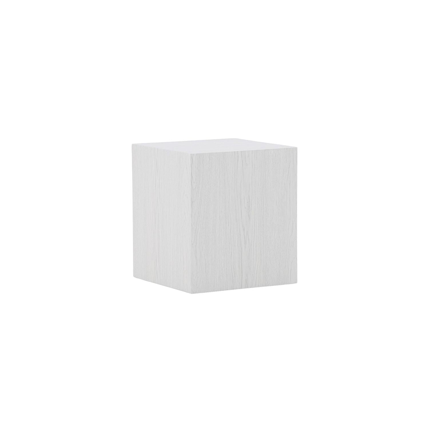 Beistelltisch York 40x40cm - Weiß Marmoroptik-Beistelltisch-Venture Home-le canapé