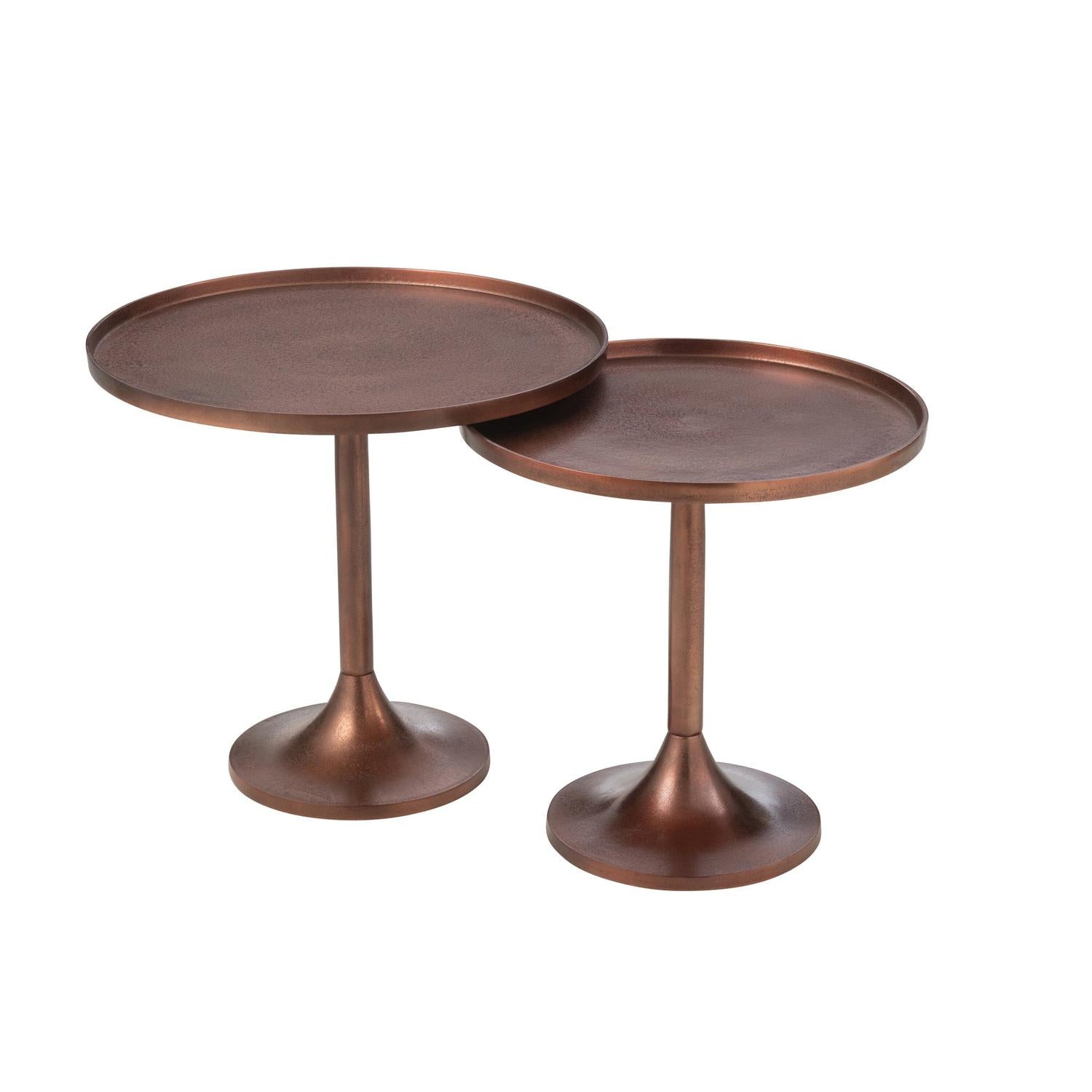 Beistelltische aus Aluminium, 2er-Set - Bronze-Beistelltische-J-Line-le canapé