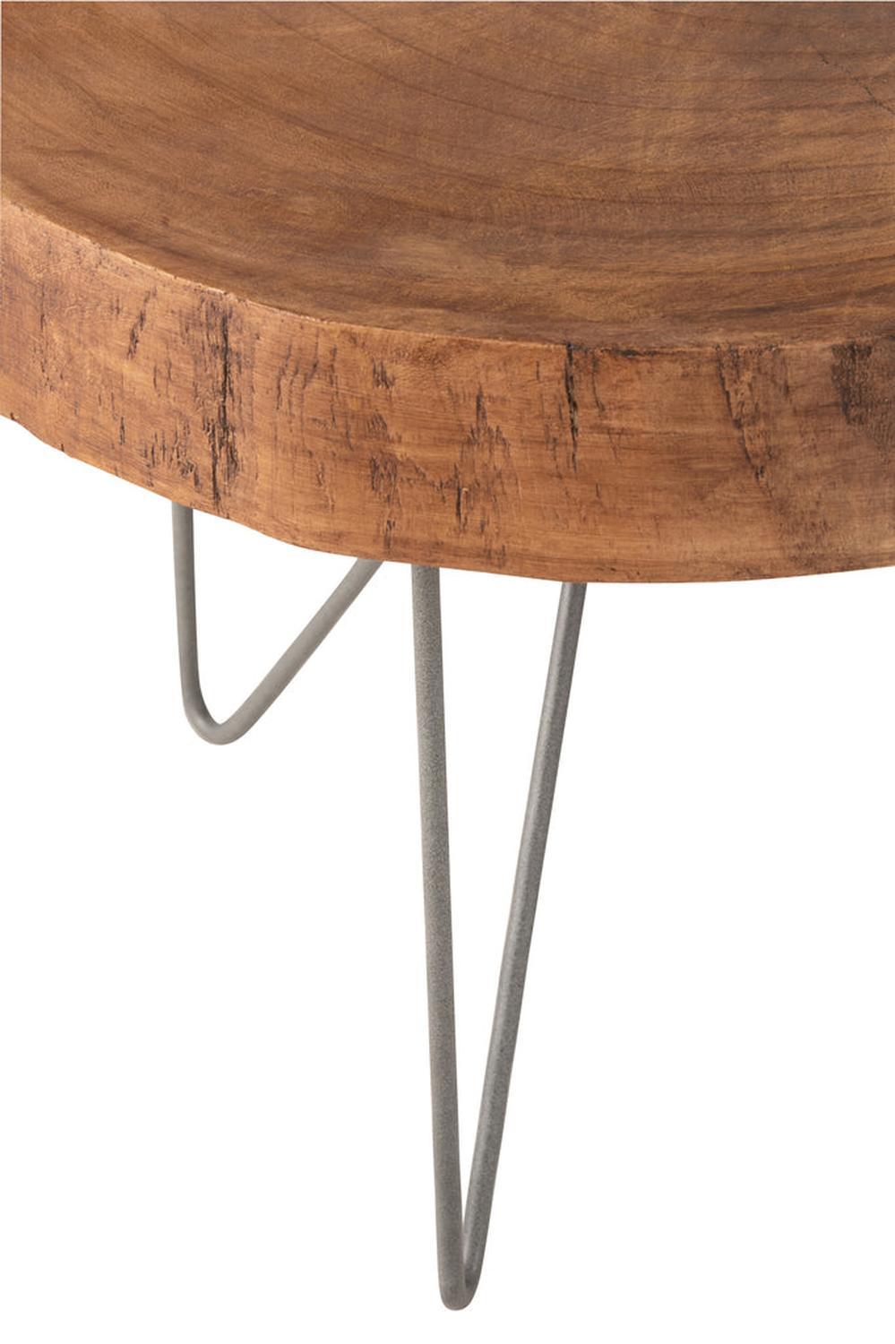 Beistelltische aus Paulowniaholz, 2er-Set - Braun-Beistelltisch-J-Line-le canapé